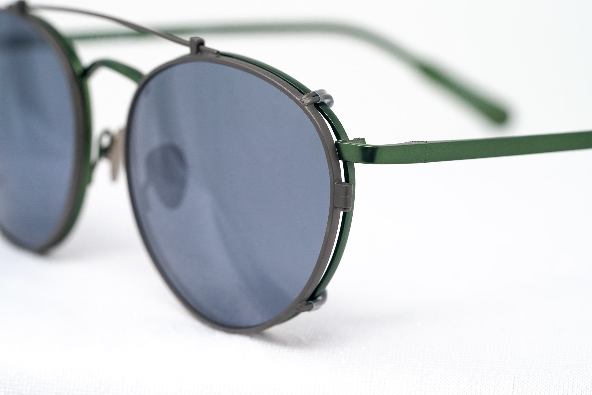 Kris Van Assche Sunglasses Round Green and Gunmetal Grey-GR8 Sunglasses
