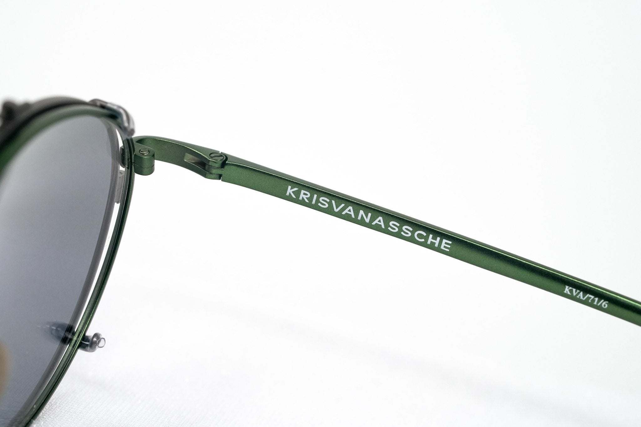 Kris Van Assche Sunglasses Round Green and Gunmetal Grey-GR8 Sunglasses