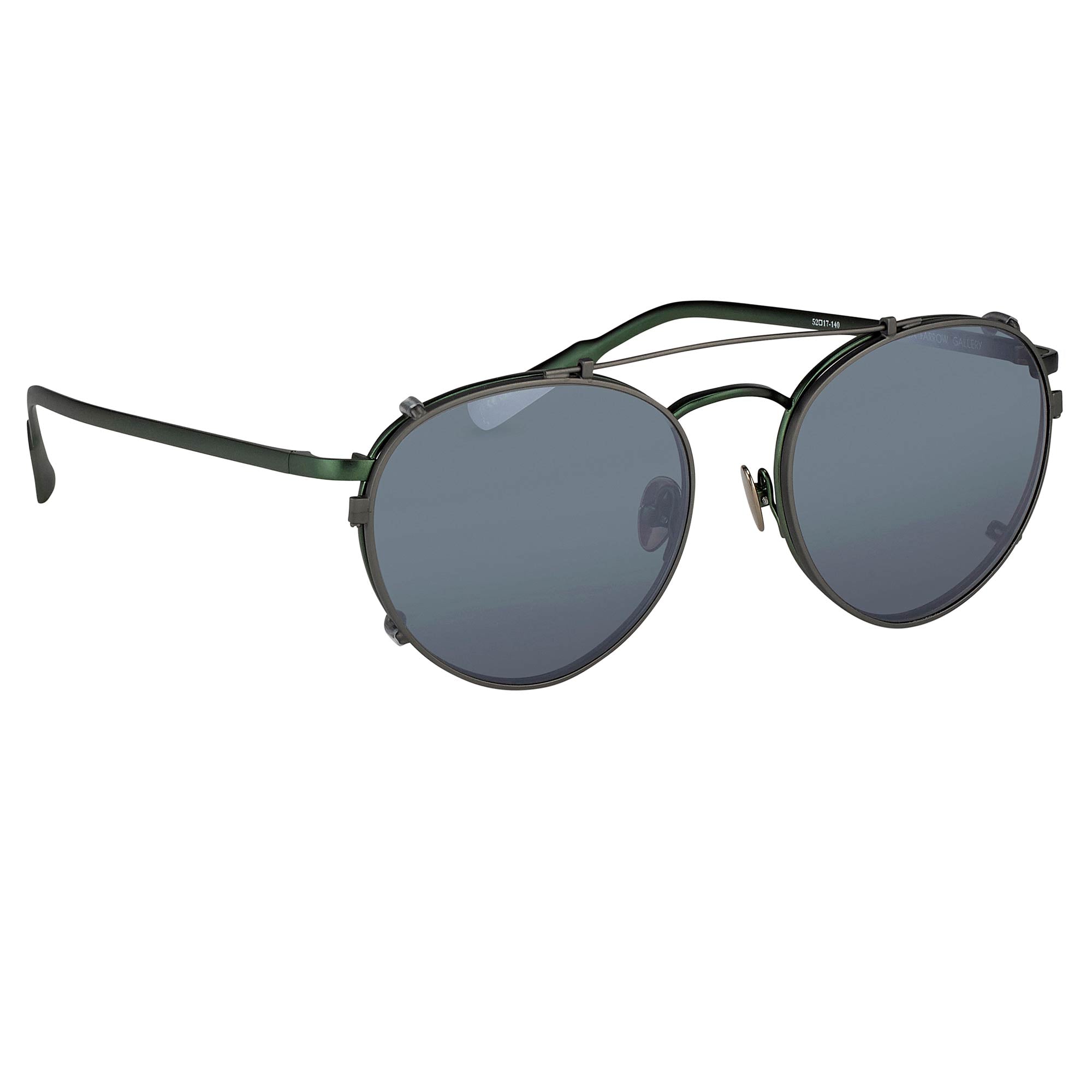 Kris Van Assche Sunglasses Round Green and Gunmetal Grey-GR8 Sunglasses