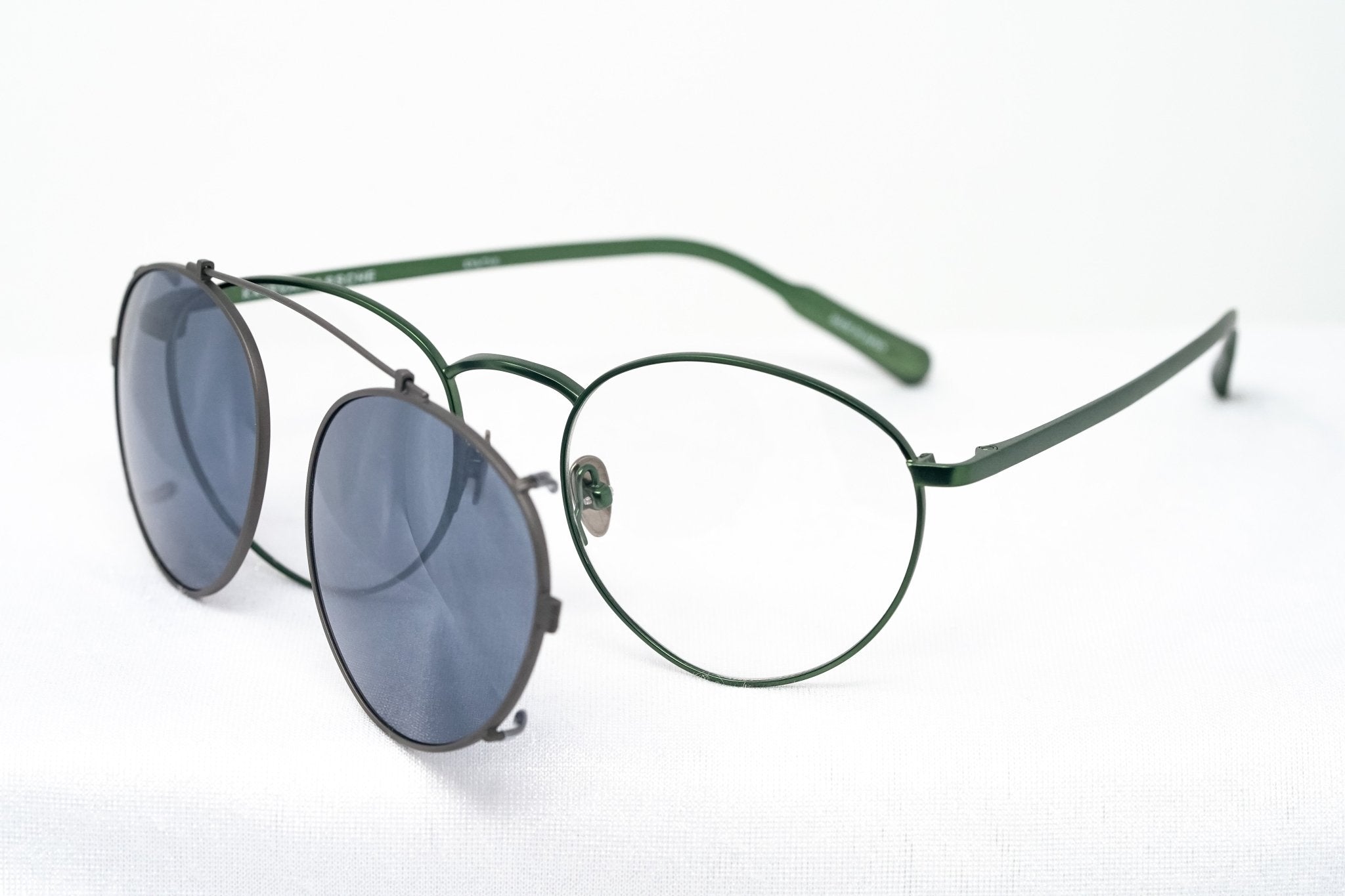 Kris Van Assche Sunglasses Round Green and Gunmetal Grey-GR8 Sunglasses
