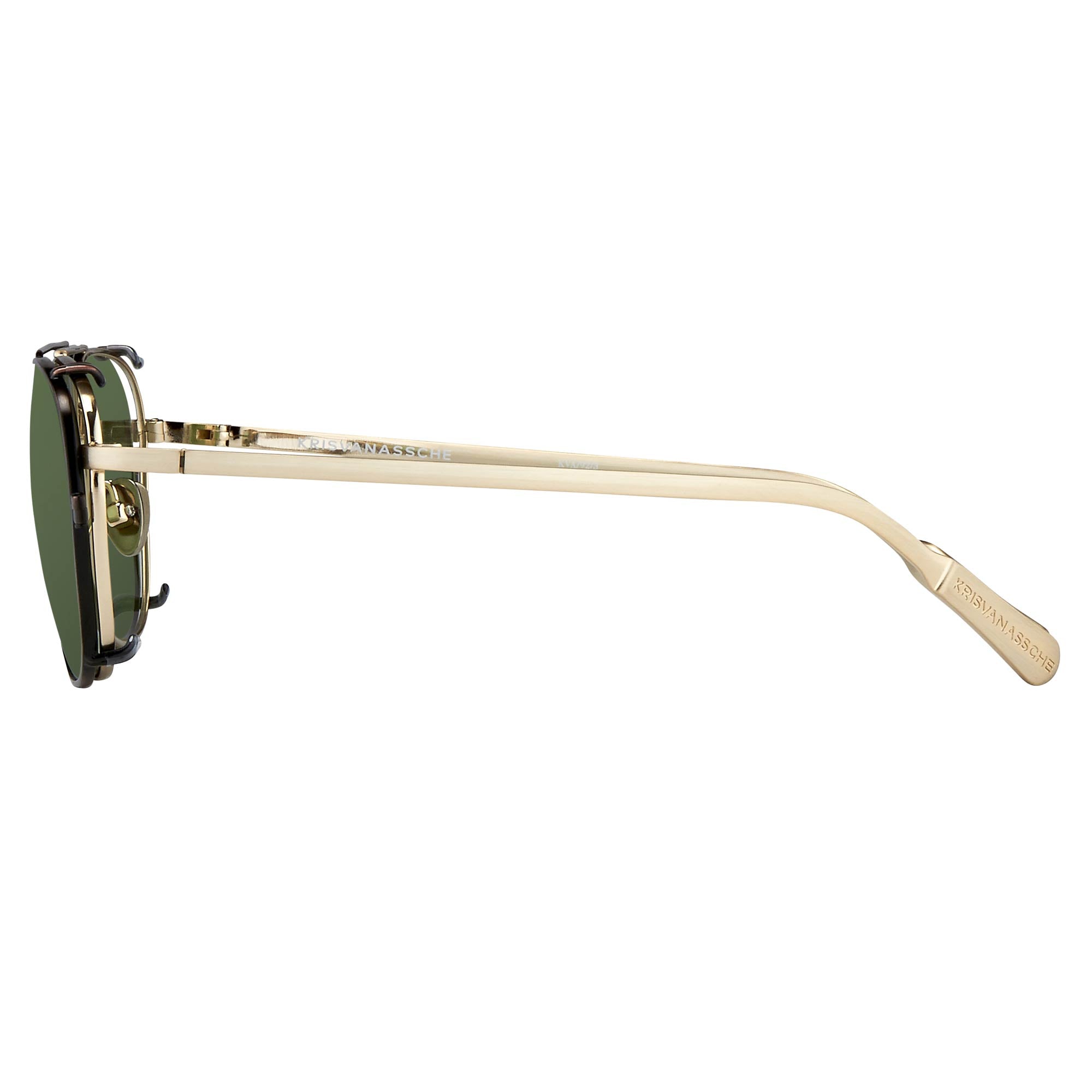 Kris Van Assche Sunglasses Rectangular Bronze and Green-GR8 Sunglasses