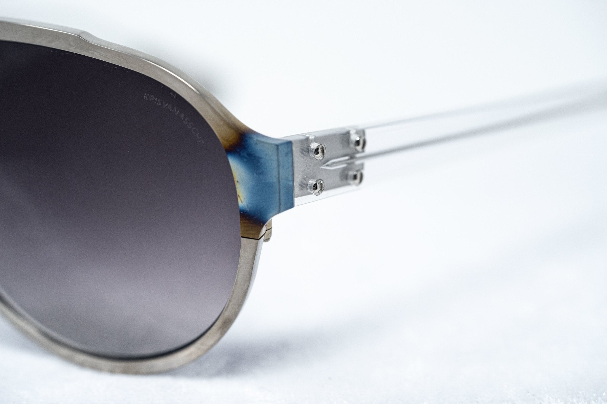 Kris Van Assche Sunglasses Titanium Unisex Purple Grey Graduated Lenses Category 3 - KVA1C5SUN - Watches & Crystals