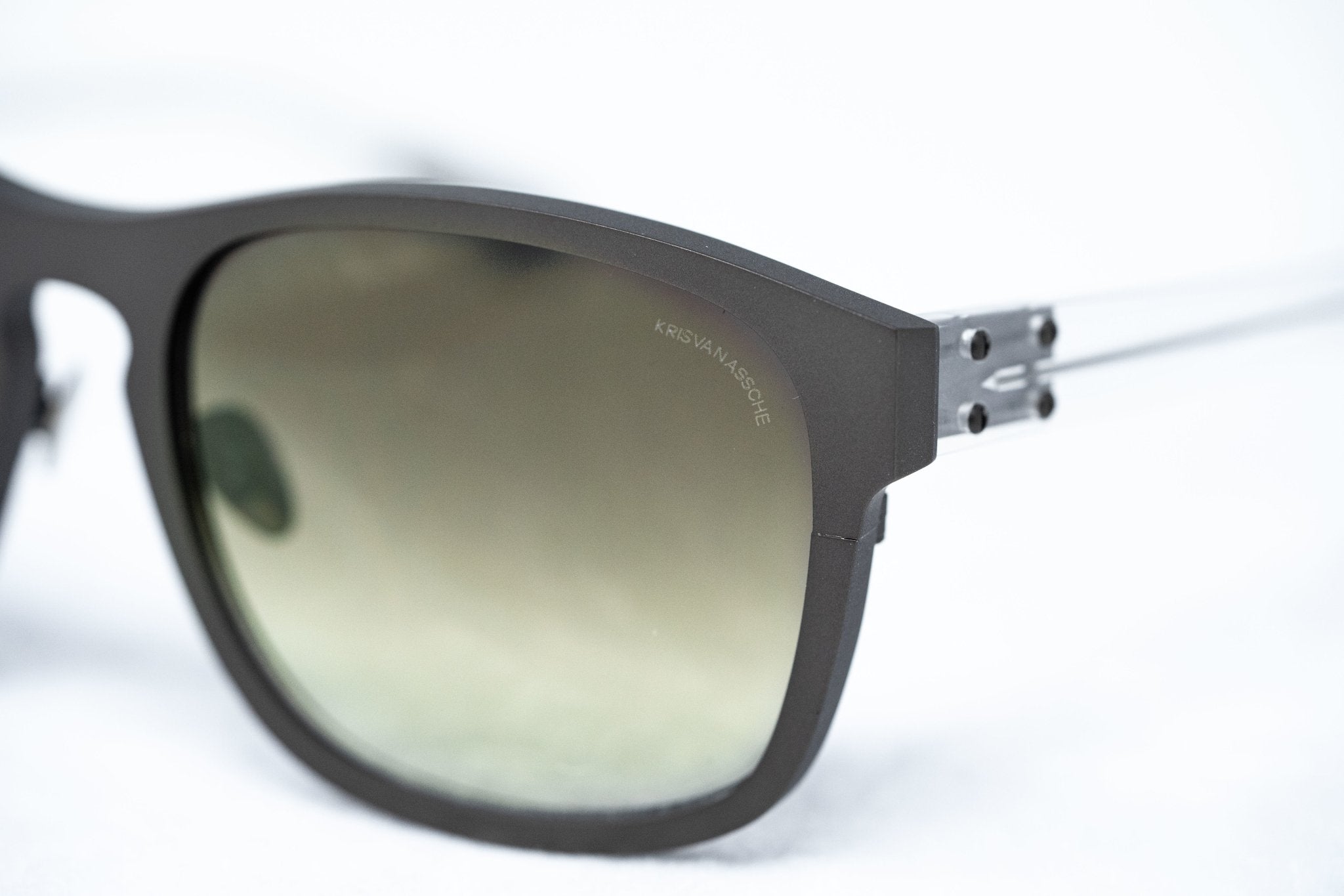 Kris Van Assche Sunglasses D-Frame Matte Brown and Green-GR8 Sunglasses