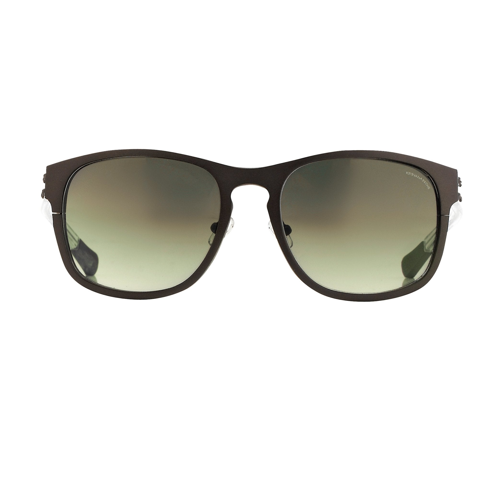 Kris Van Assche Sunglasses D-Frame Matte Brown and Green-GR8 Sunglasses