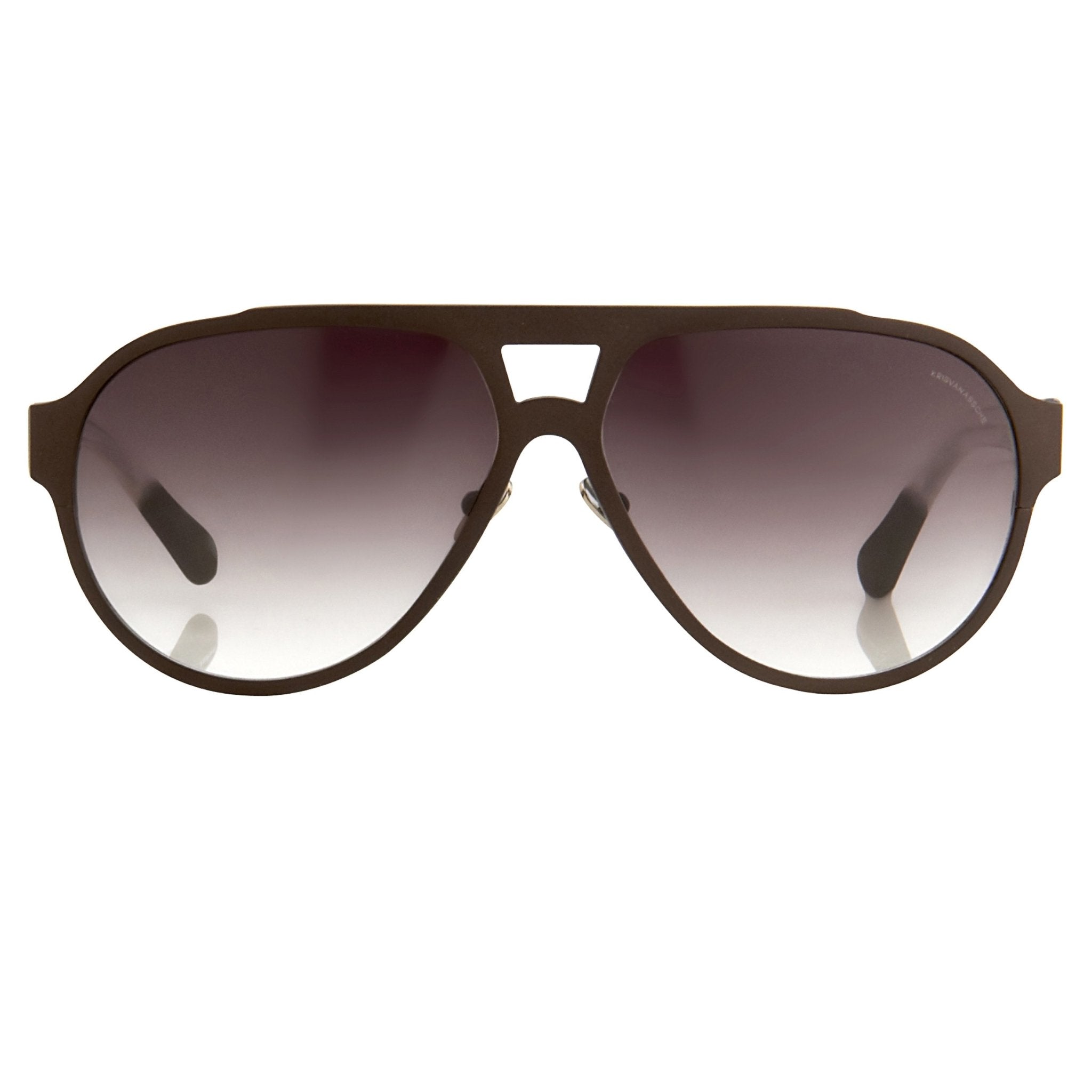 Kris Van Assche Sunglasses Dark Purple Brown and Grey-GR8 Sunglasses