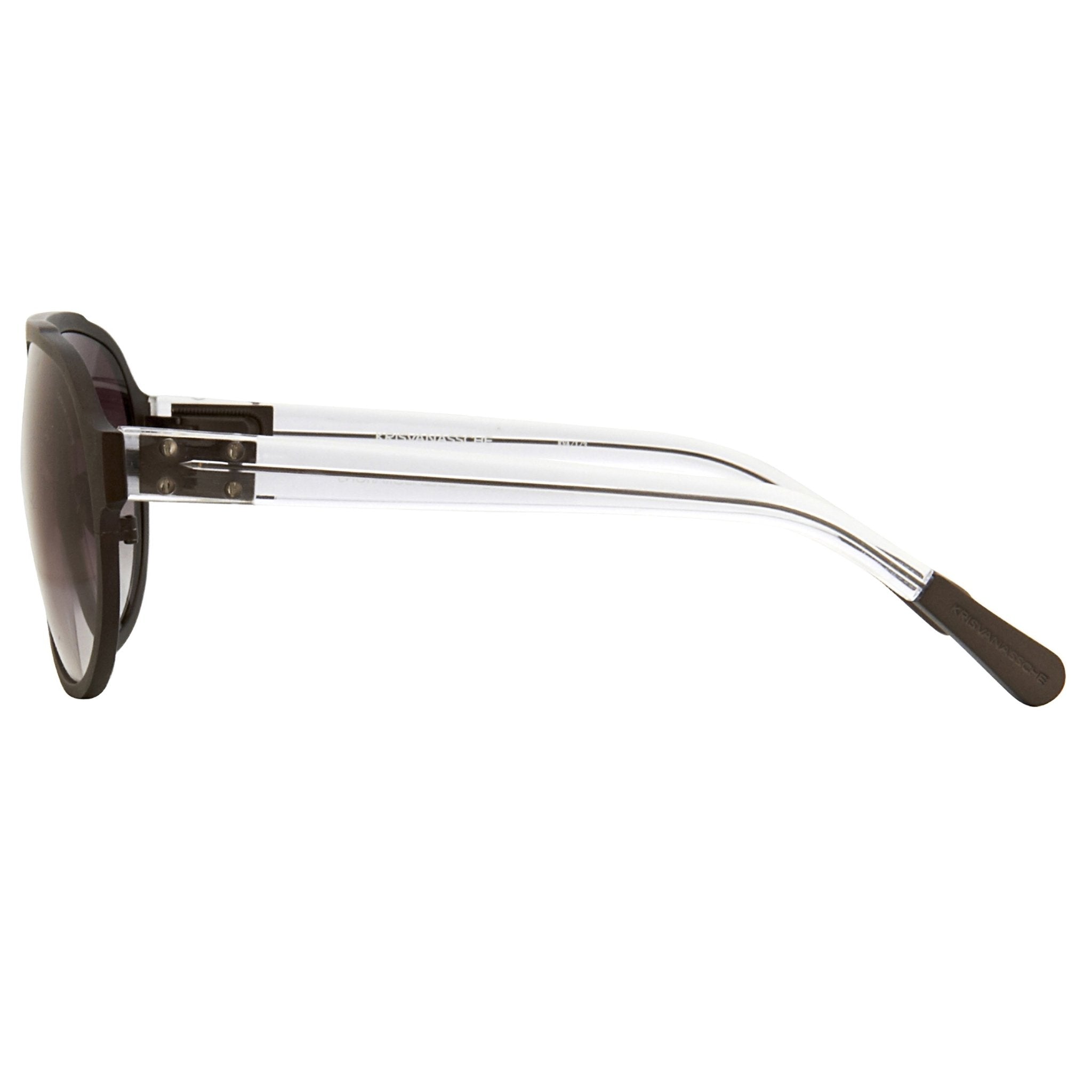 Kris Van Assche Sunglasses Dark Purple Brown and Grey-GR8 Sunglasses