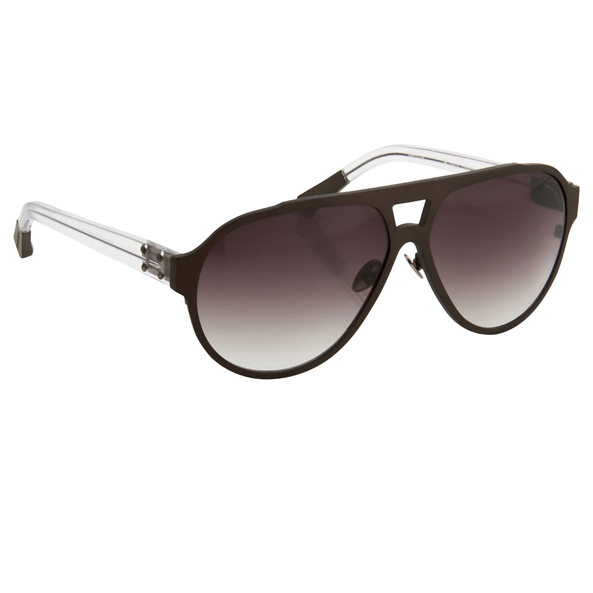 Kris Van Assche Sunglasses Dark Purple Brown and Grey-GR8 Sunglasses