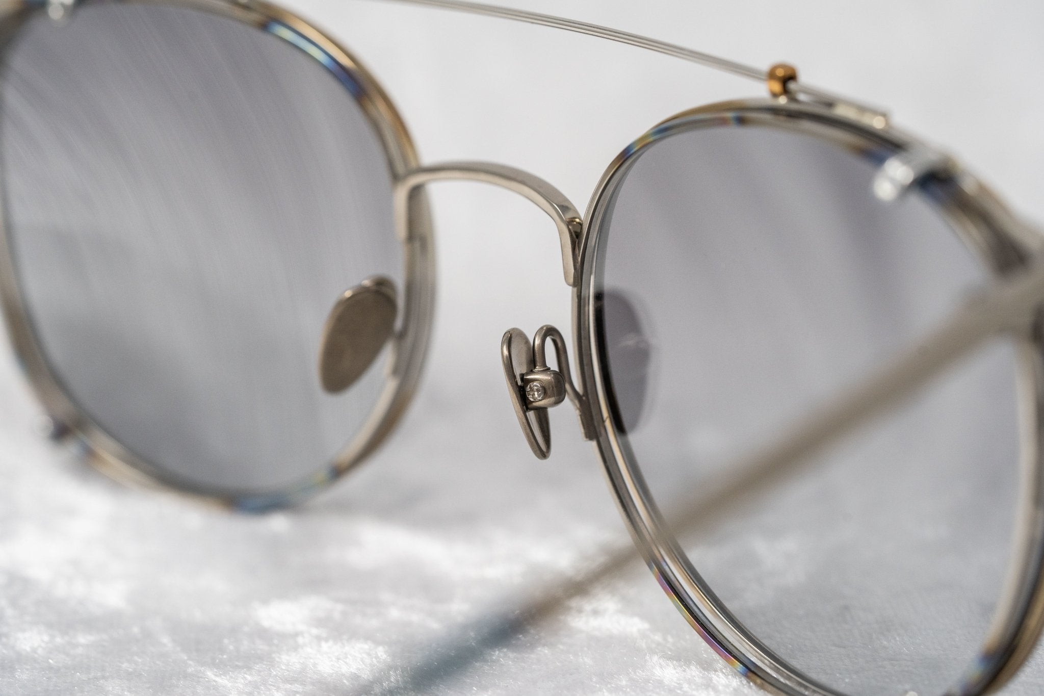 Kris Van Assche Sunglasses Round Burnt Silver and Grey Graduated-GR8 Sunglasses