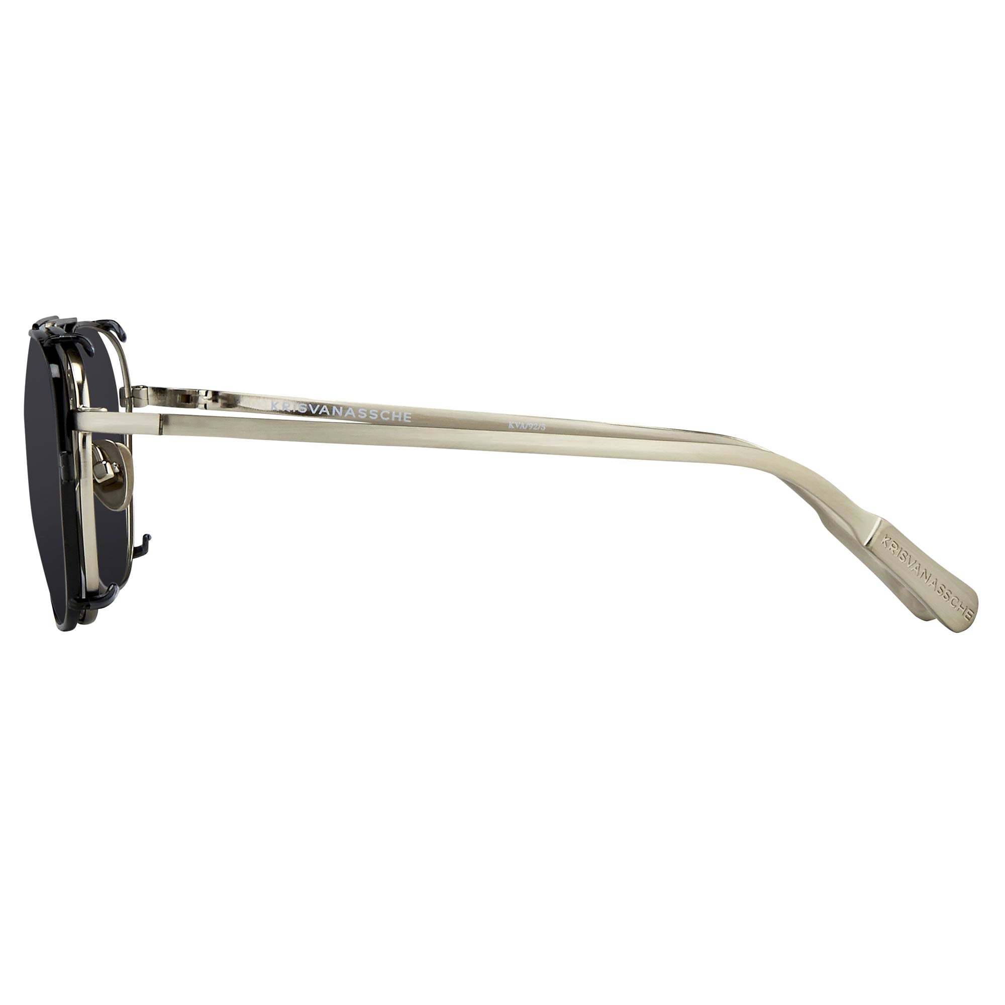 Kris Van Assche Sunglasses Rectangular Black and Grey-GR8 Sunglasses