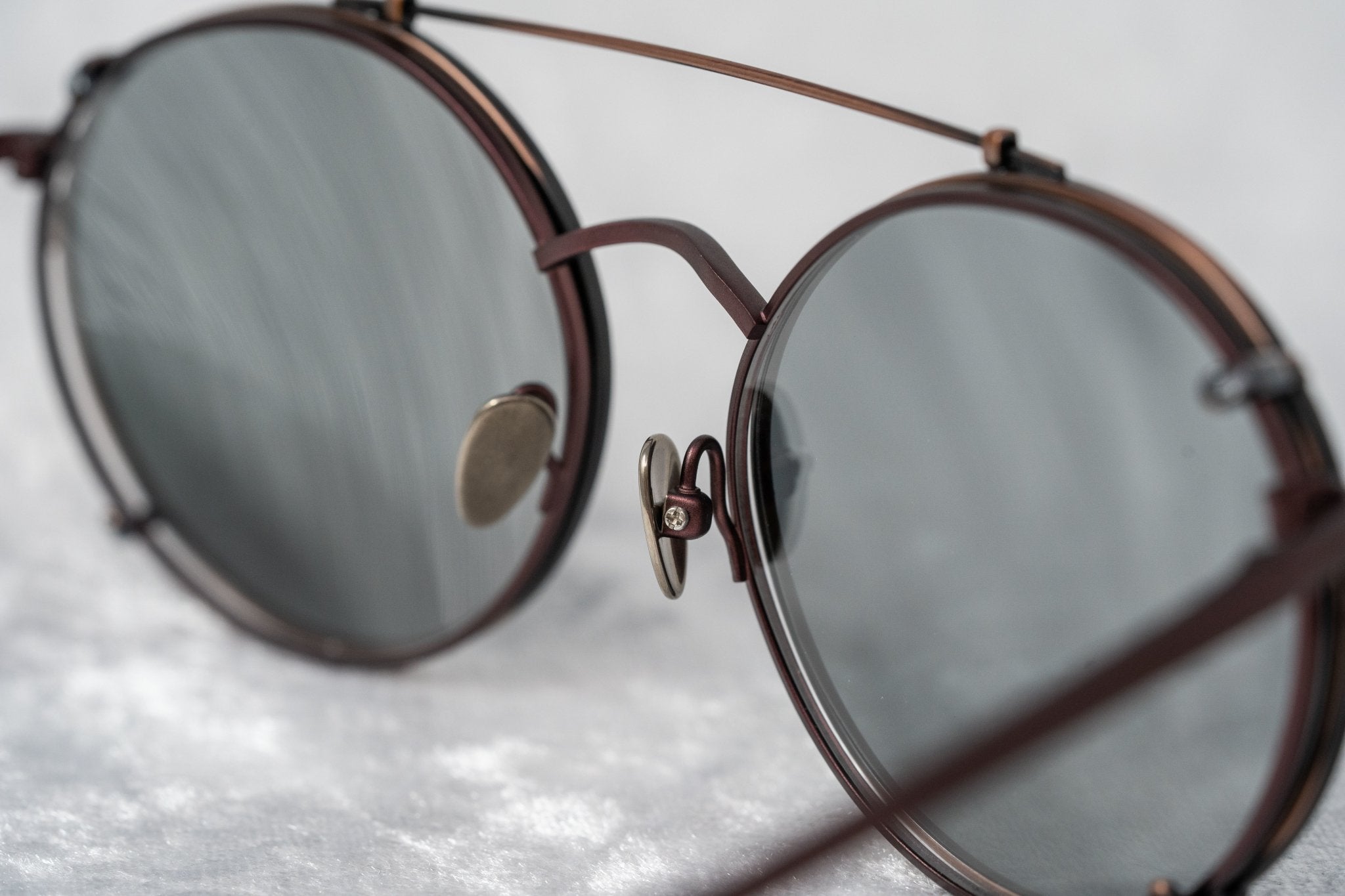 Kris Van Assche Sunglasses Round Burgundy and Green KVA70C5SUN-GR8 Sunglasses