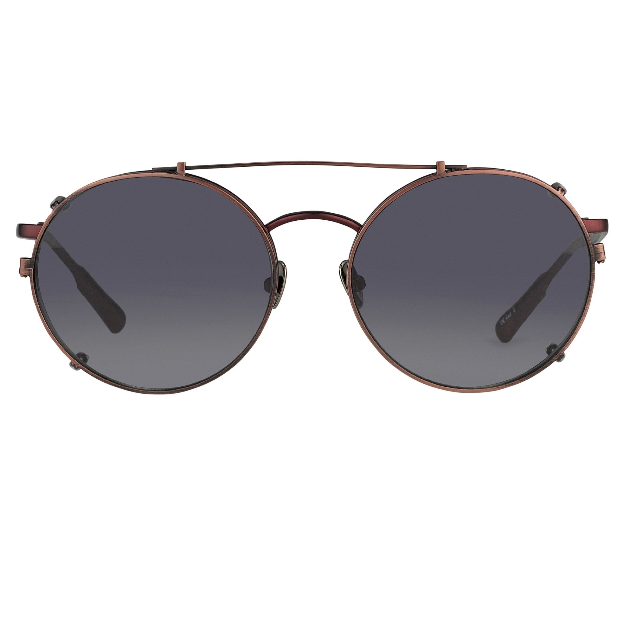 Kris Van Assche Sunglasses Round Burgundy and Green KVA70C5SUN-GR8 Sunglasses
