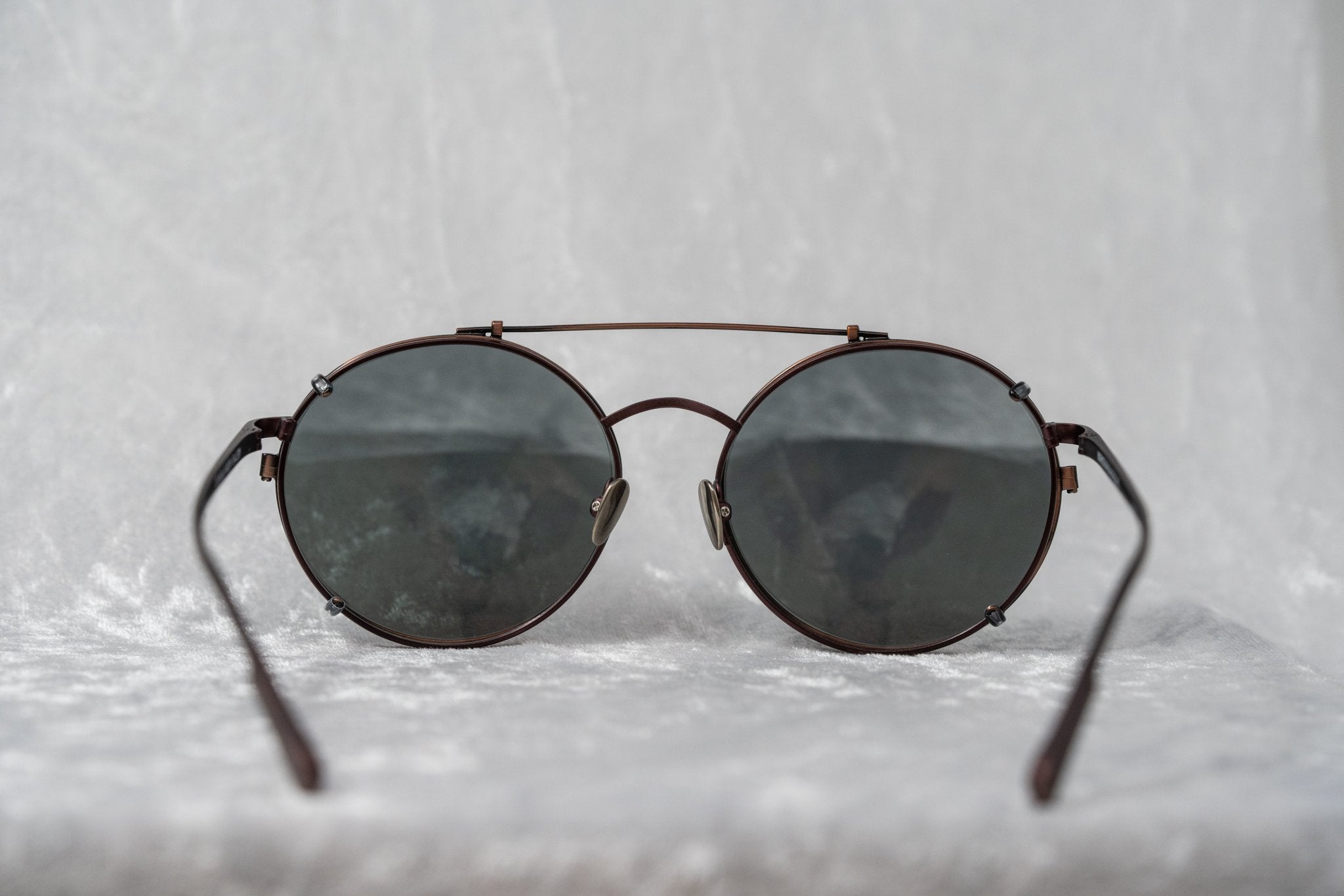 Kris Van Assche Sunglasses Round Burgundy and Green KVA70C5SUN-GR8 Sunglasses