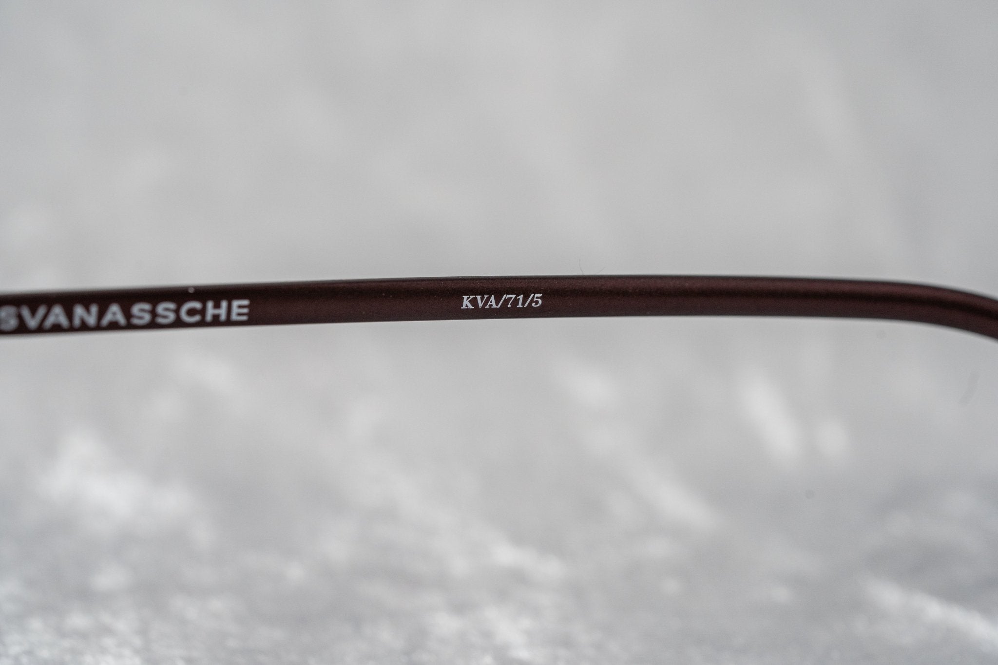 Kris Van Assche Sunglasses Unisex Titanium Oval Matte Burgundy Bronze Clip On and Grey Lenses Category 3 - KVA71C5SUN - Watches & Crystals