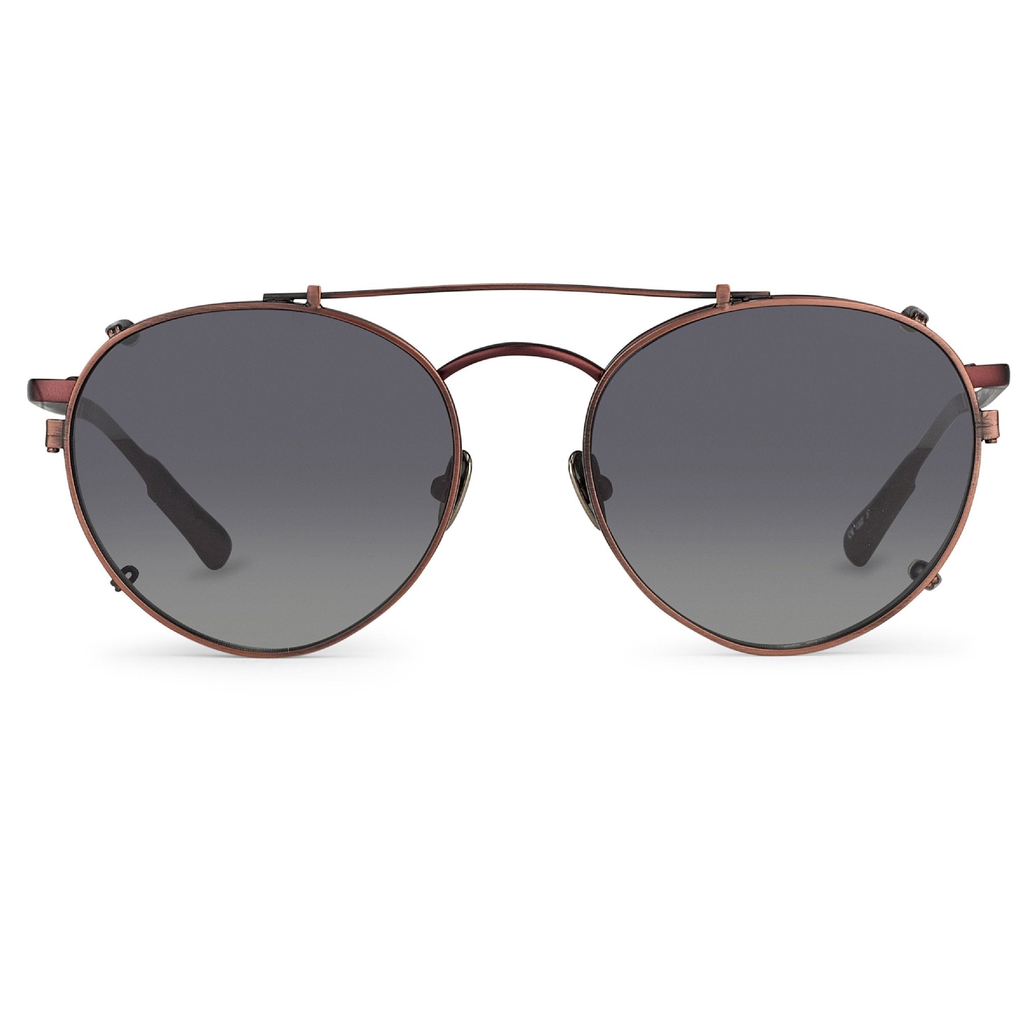Kris Van Assche Sunglasses Round Matte Burgundy and Grey KVA71C5SUN-GR8 Sunglasses