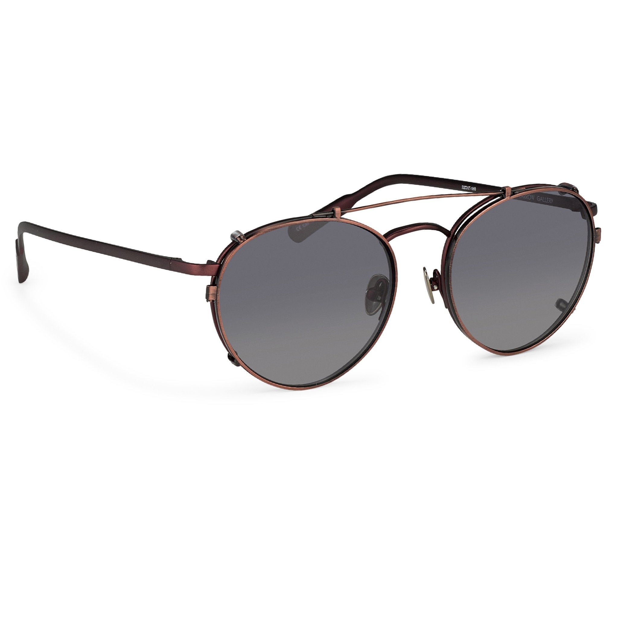 Kris Van Assche Sunglasses Round Matte Burgundy and Grey KVA71C5SUN-GR8 Sunglasses