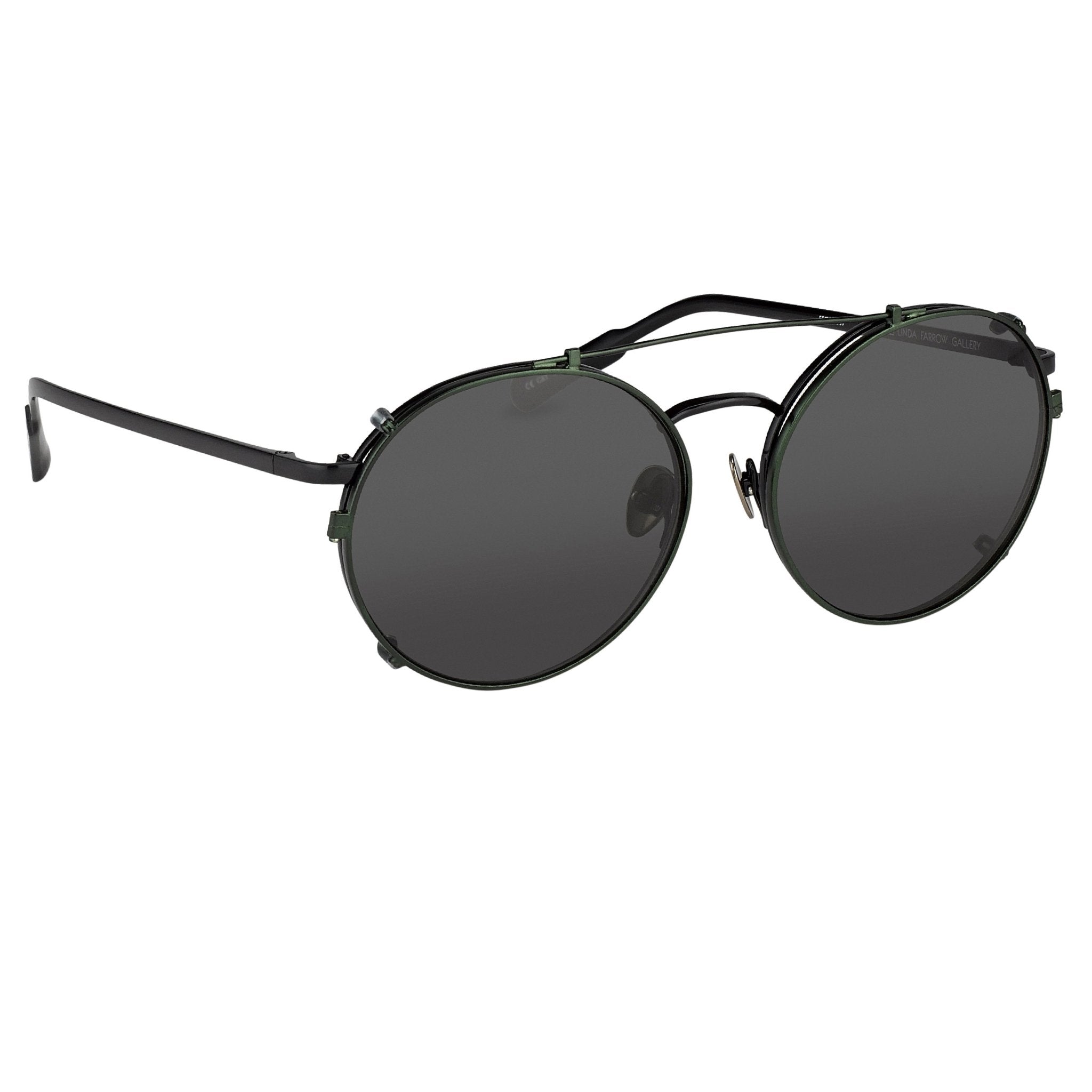 Kris Van Assche Sunglasses Round Black and Green KVA70C4SUN-GR8 Sunglasses