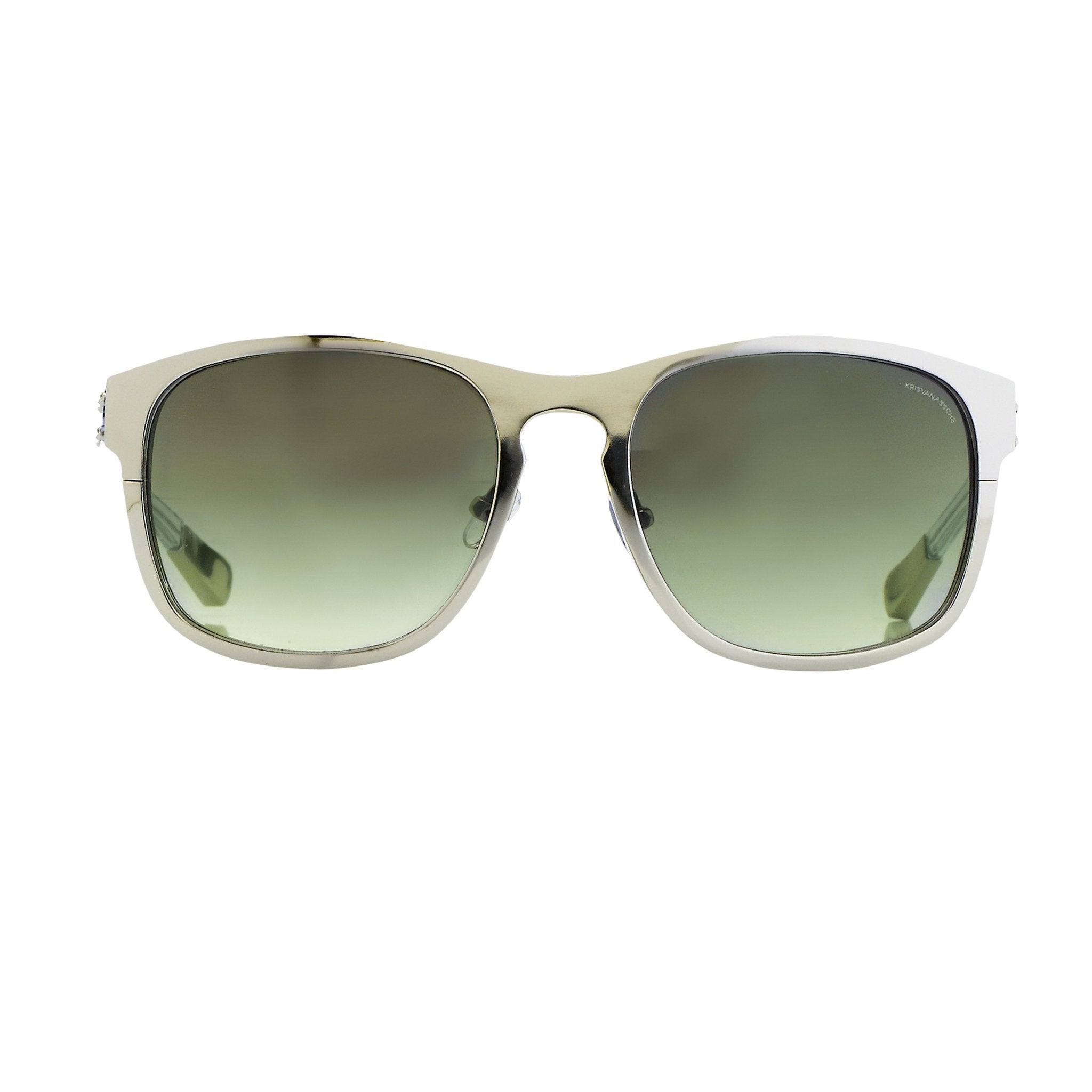Kris Van Assche Sunglasses D-Frame Silver and Green-GR8 Sunglasses