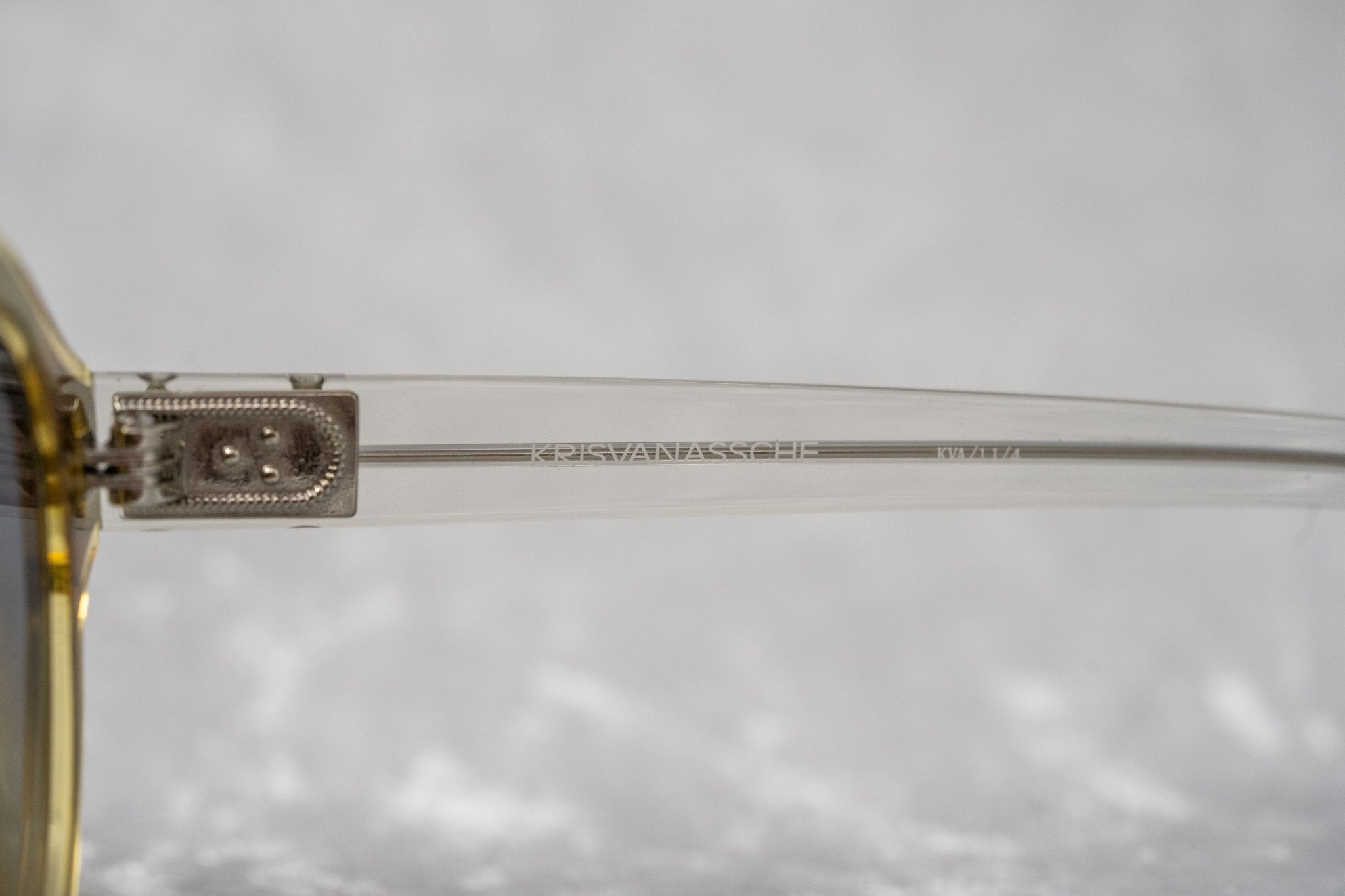 Kris Van Assche Sunglasses Double Bridge Round Yellow and Grey-GR8 Sunglasses