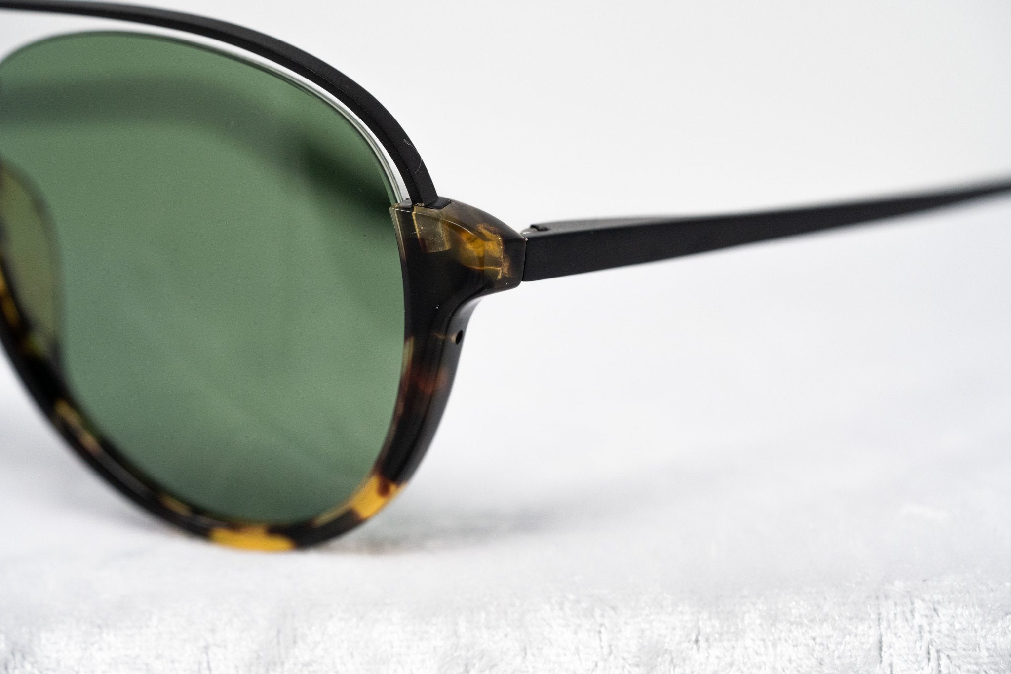 Kris Van Assche Sunglasses Black Tortoise Shell and Green-GR8 Sunglasses