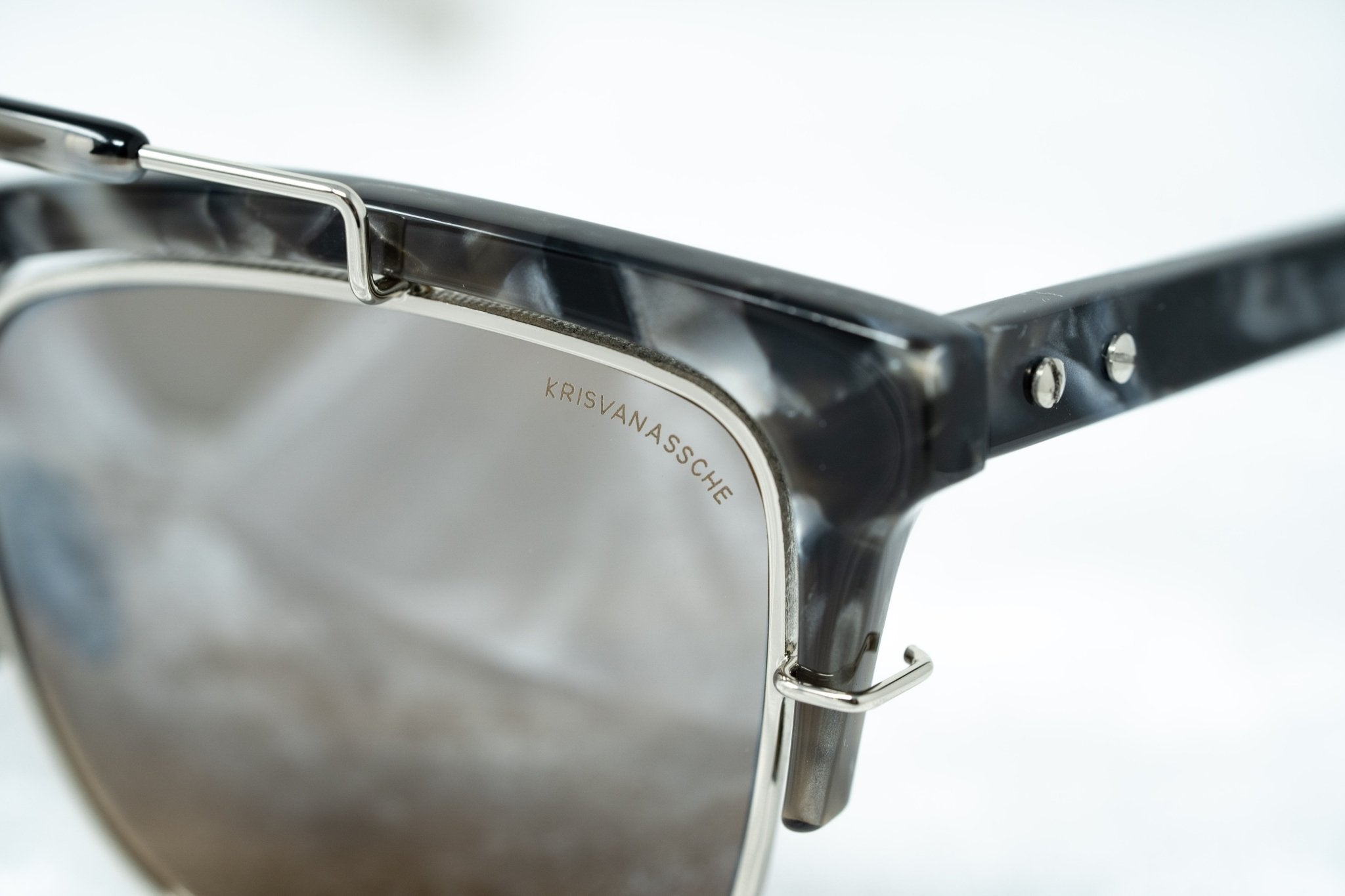 Kris Van Assche Sunglasses D-Frame Black and Orange-GR8 Sunglasses