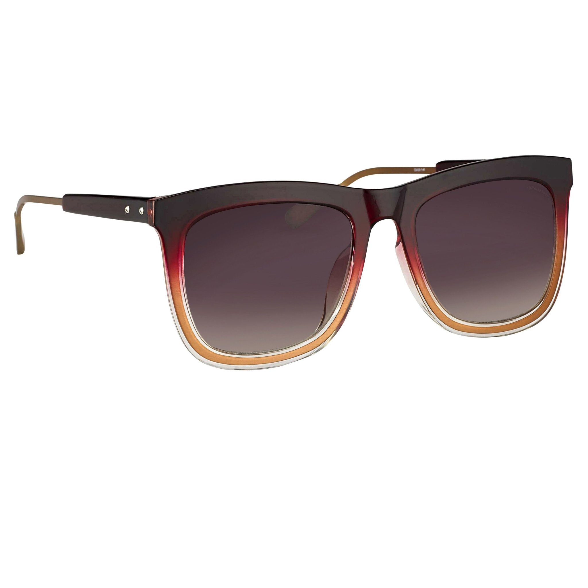 Kris Van Assche Sunglasses D-Frame Burgundy and Brown-GR8 Sunglasses