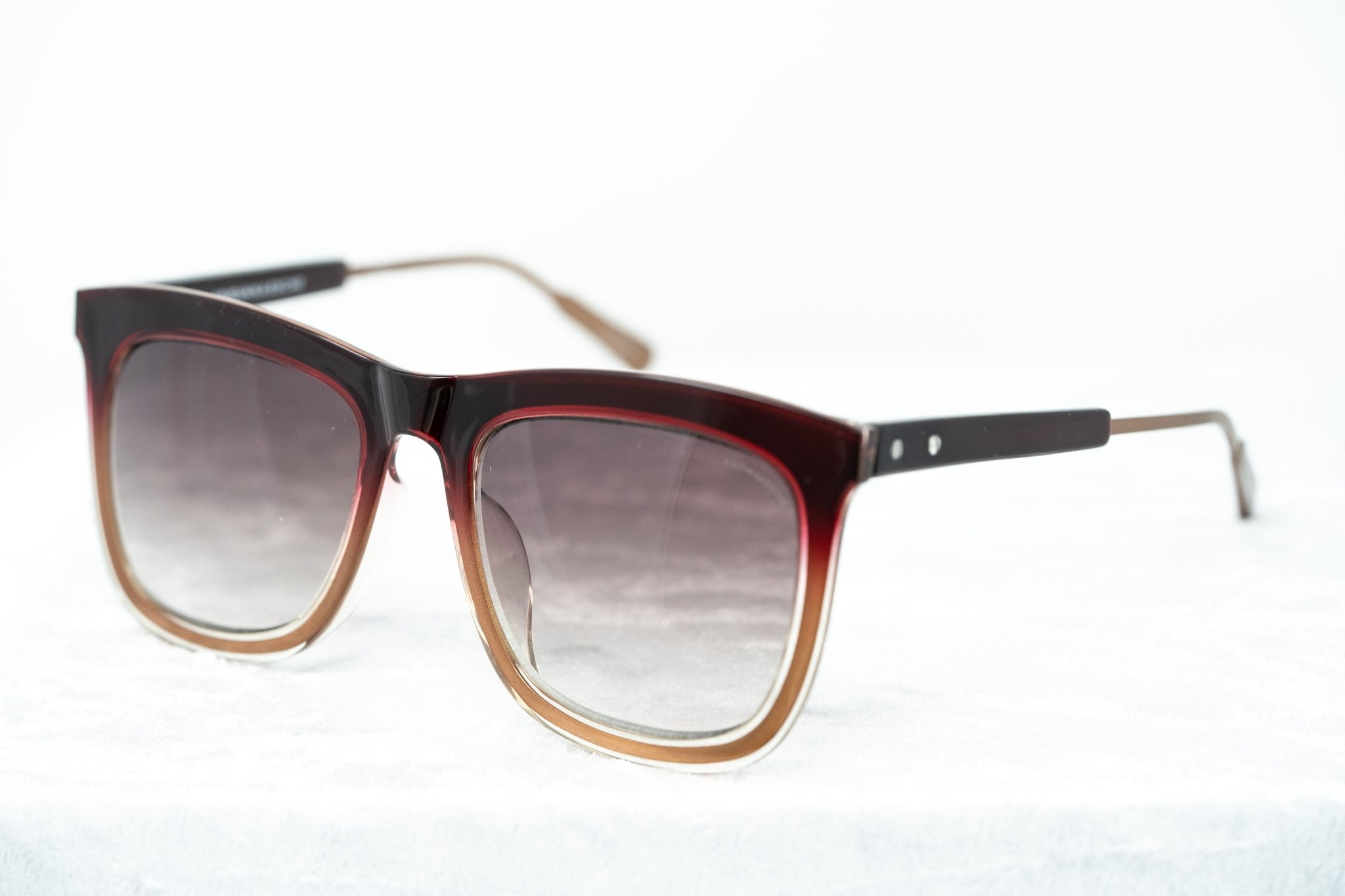 Kris Van Assche Sunglasses D-Frame Burgundy and Brown-GR8 Sunglasses