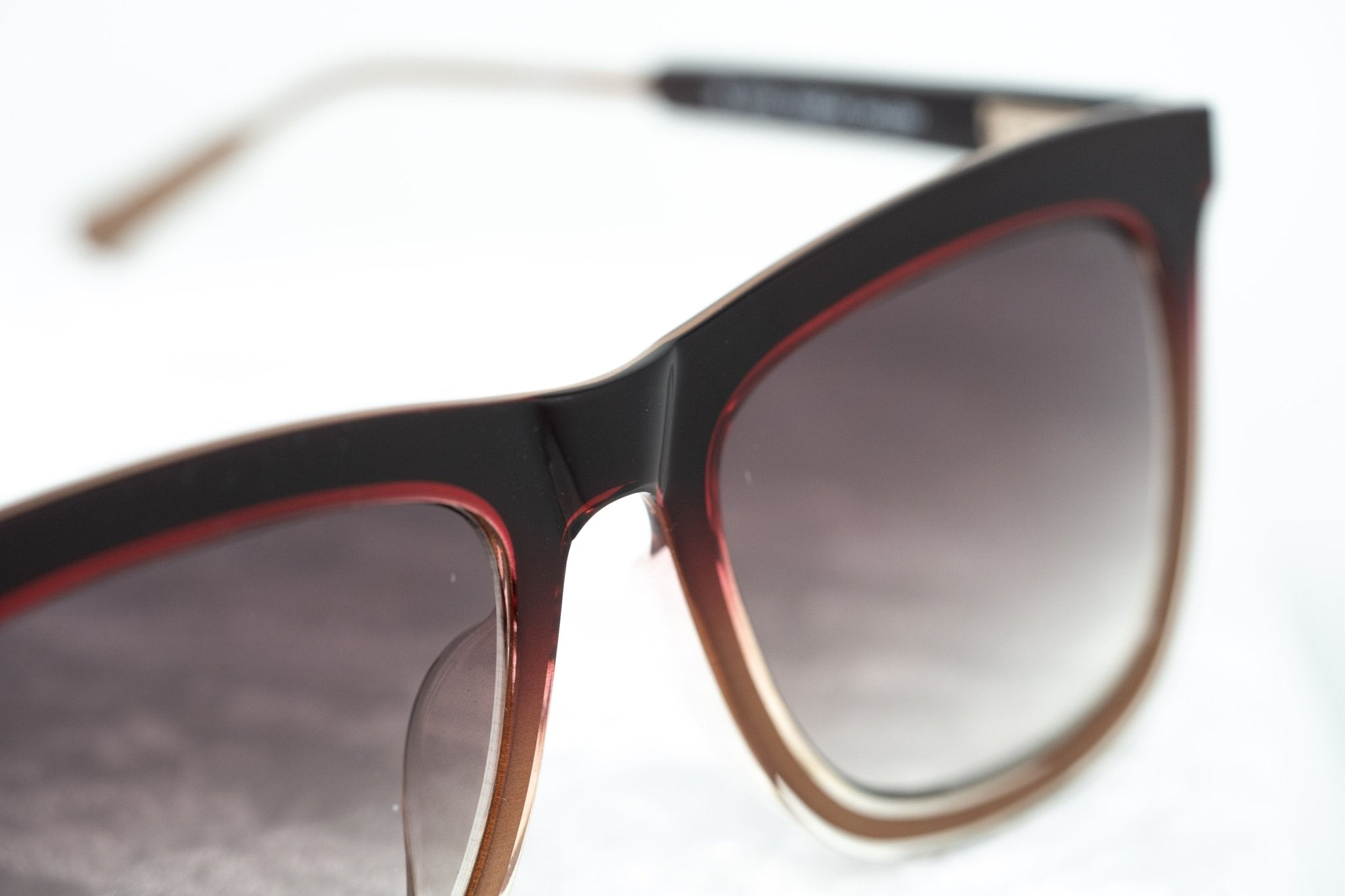 Kris Van Assche Sunglasses D-Frame Burgundy and Brown-GR8 Sunglasses