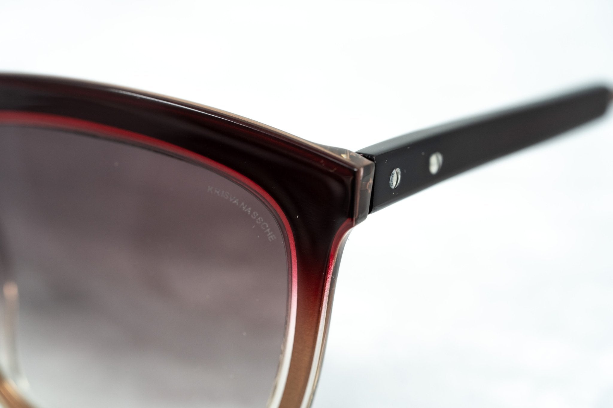 Kris Van Assche Sunglasses D-Frame Burgundy and Brown-GR8 Sunglasses