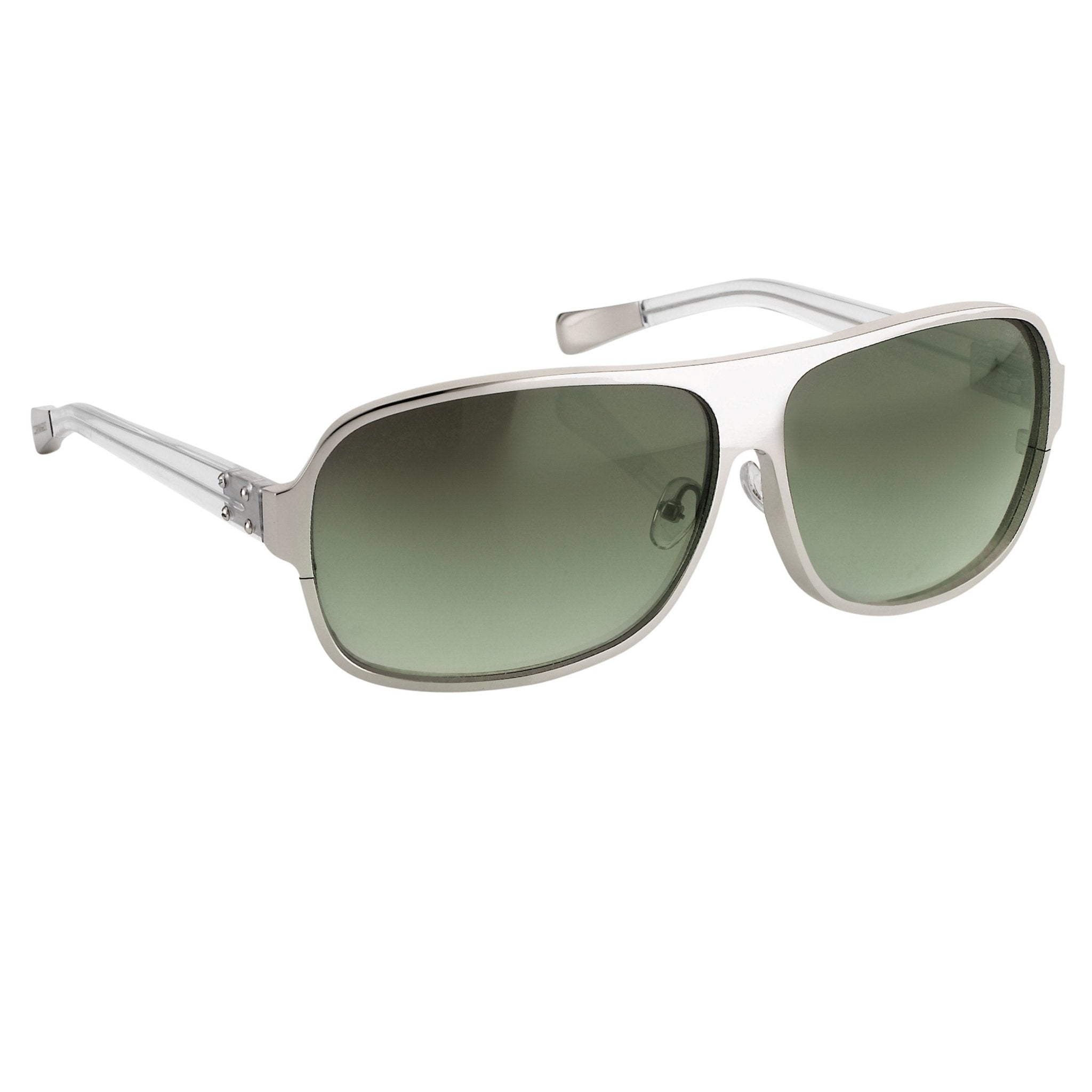 Kris Van Assche Sunglasses Rectangular Silver and Green-GR8 Sunglasses
