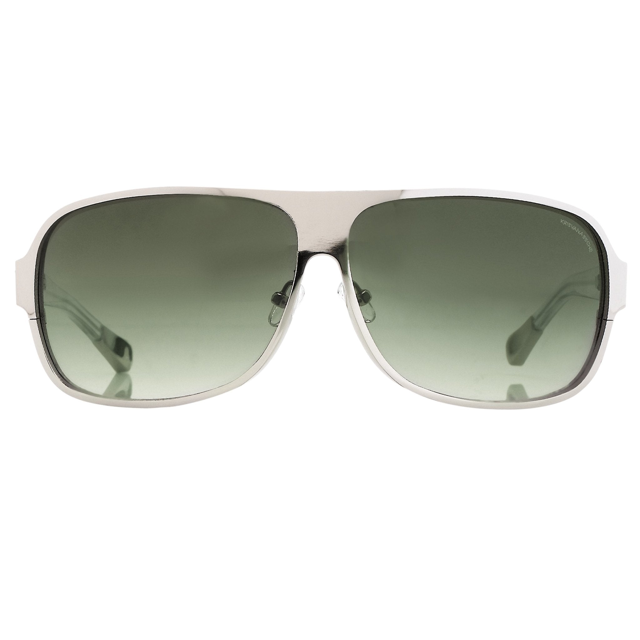 Kris Van Assche Sunglasses Rectangular Silver and Green-GR8 Sunglasses