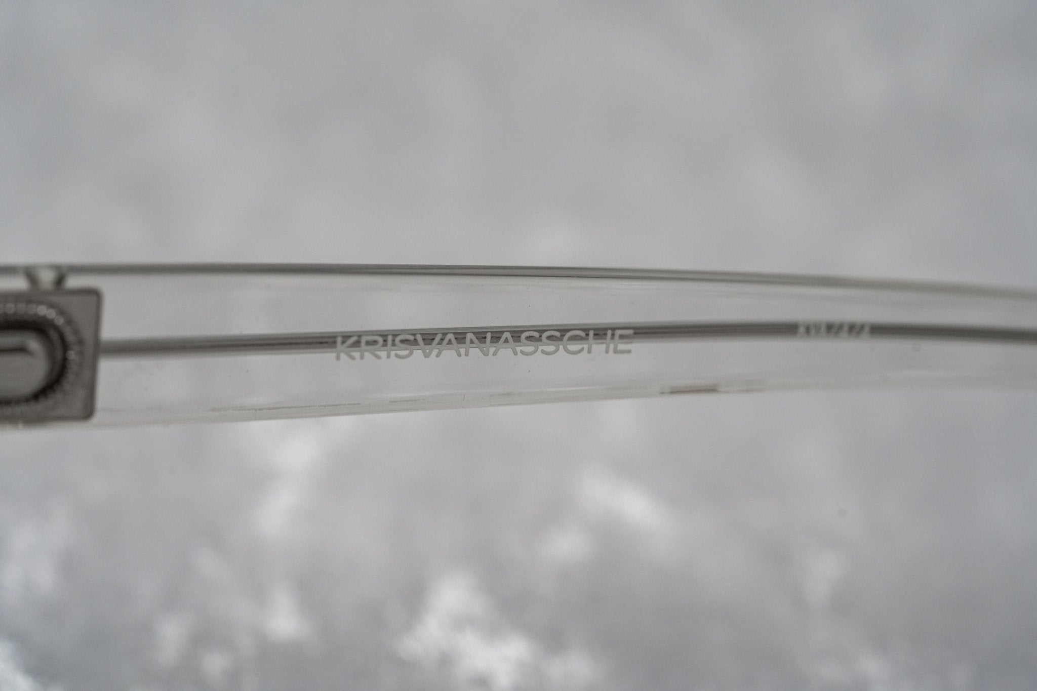 Kris Van Assche Sunglasses Round Shiny Silver and Grey-GR8 Sunglasses