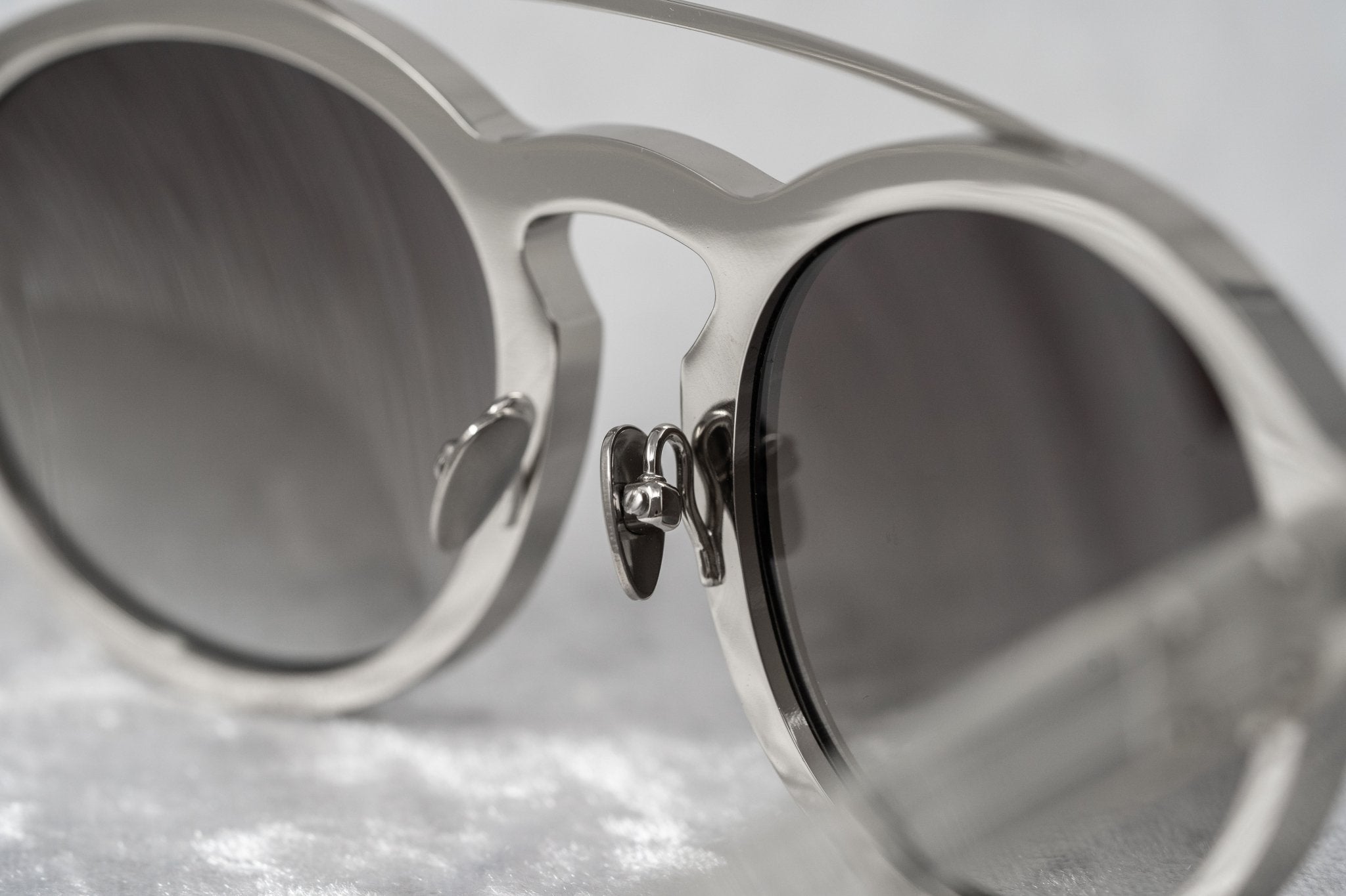 Kris Van Assche Sunglasses Round Shiny Silver and Grey-GR8 Sunglasses