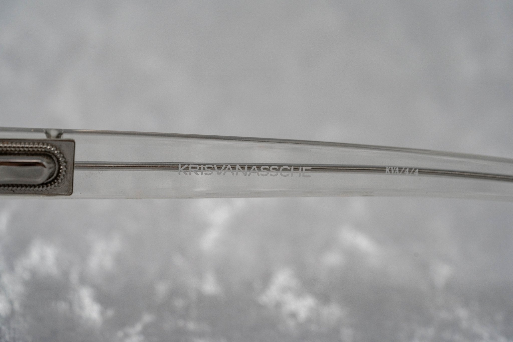 Kris Van Assche Sunglasses Round Shiny Silver and Grey-GR8 Sunglasses