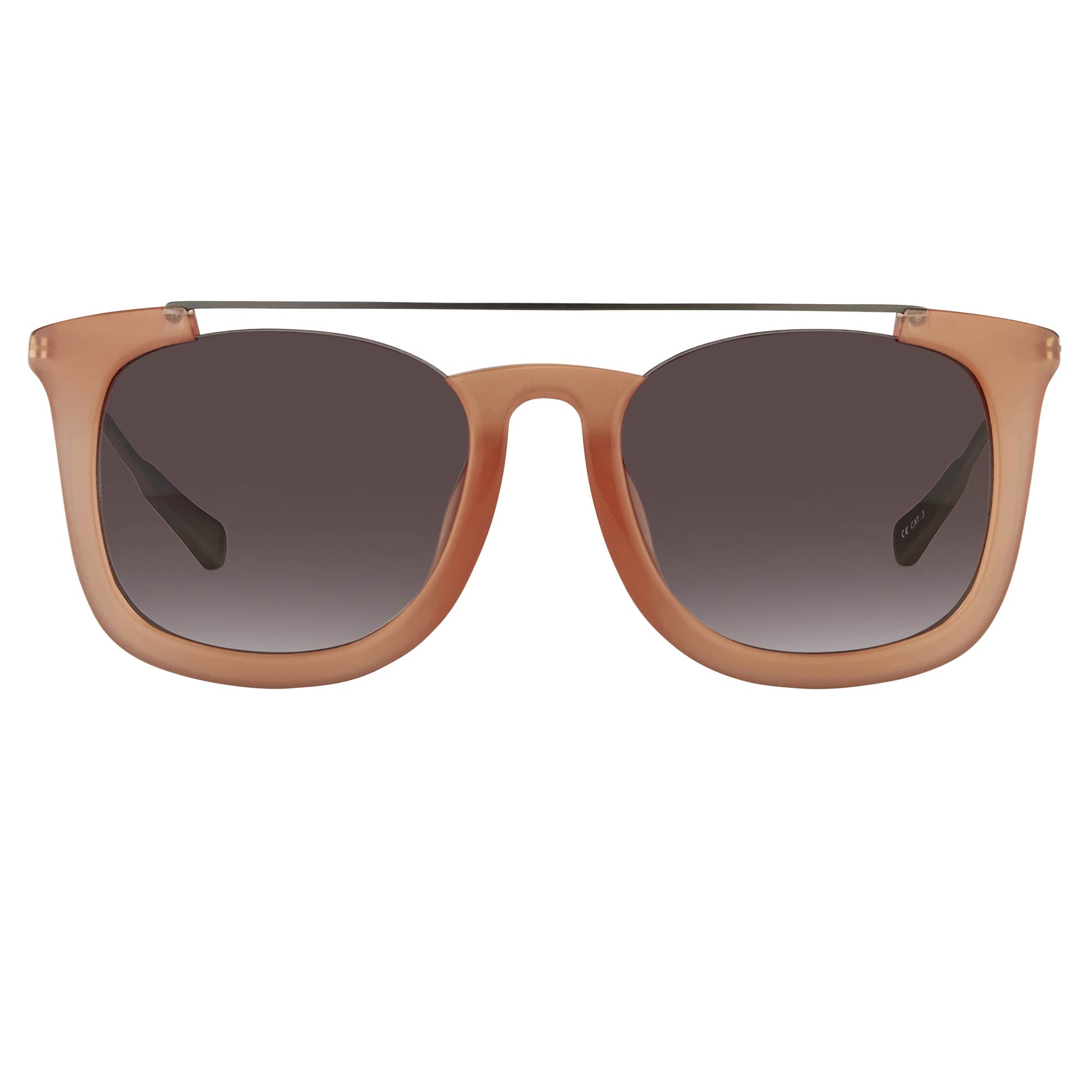 Kris Van Assche Sunglasses D-Frame Peach and Brown-GR8 Sunglasses