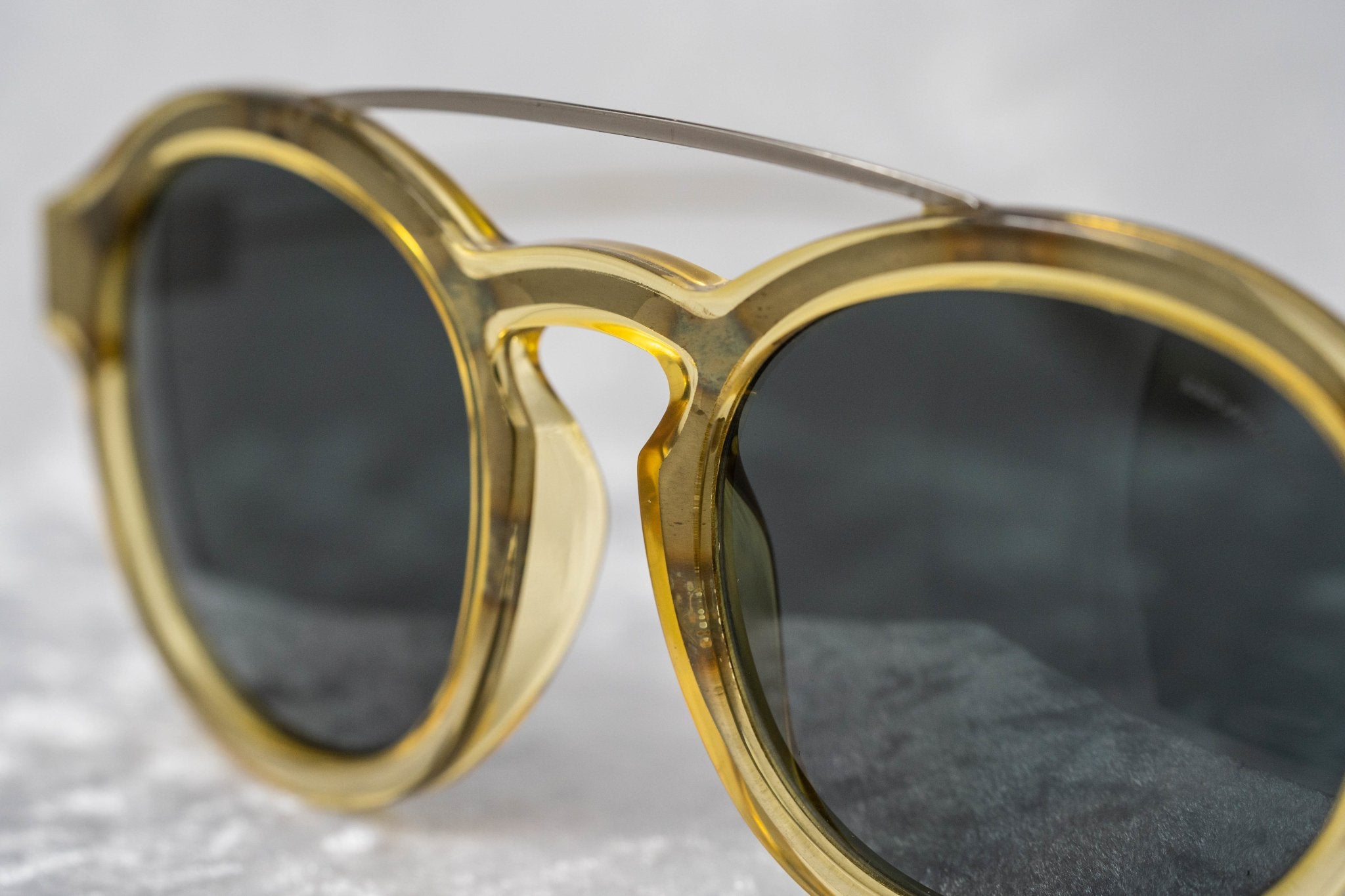 Kris Van Assche Sunglasses Double Bridge Round Clear and Grey-GR8 Sunglasses