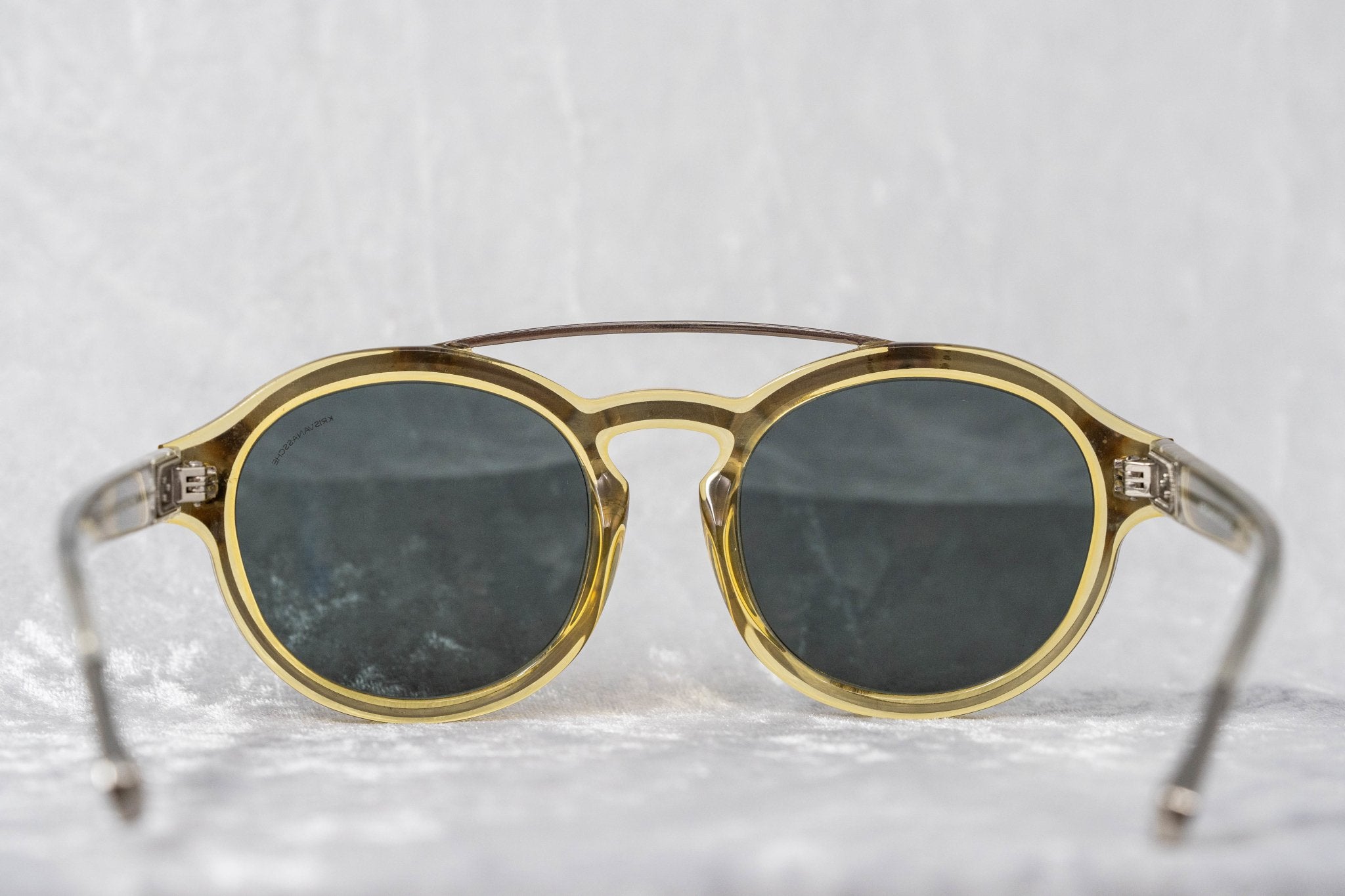 Kris Van Assche Sunglasses Double Bridge Round Clear and Grey-GR8 Sunglasses