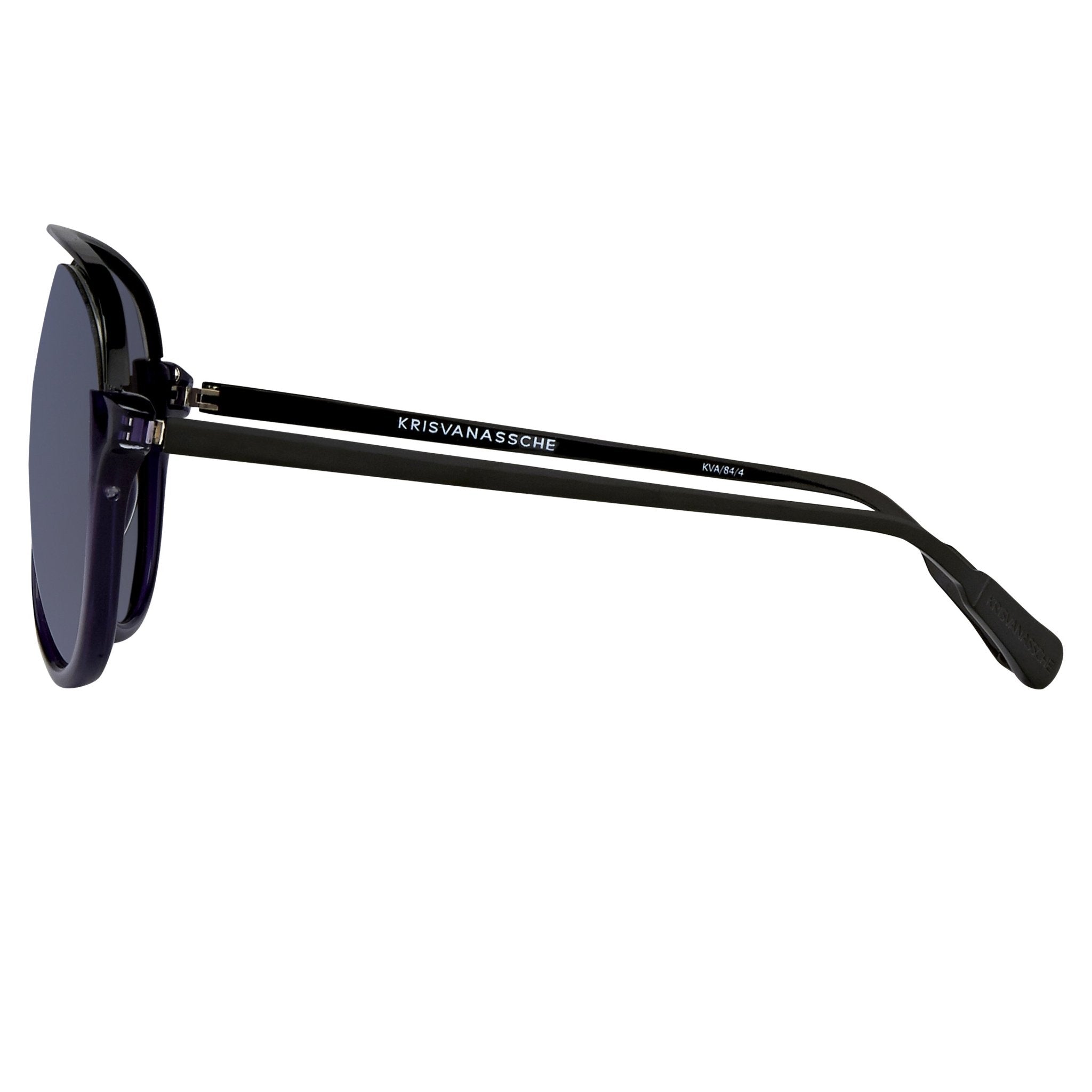 Kris Van Assche Sunglasses Navy Shiny Black and Blue-GR8 Sunglasses