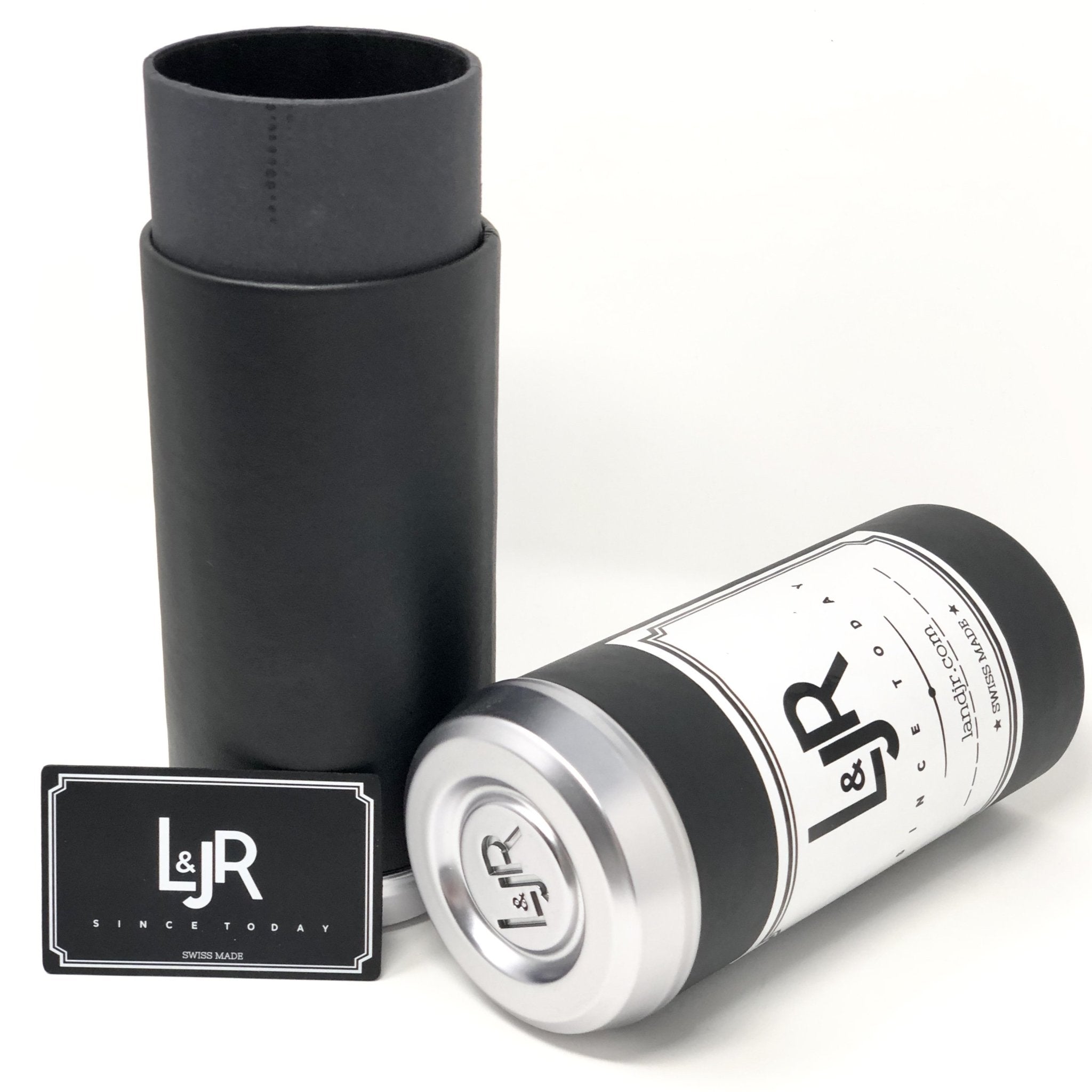 L&Jr Men's Watch Chronograph Day and Date Black S1502-GR8 Sunglasses