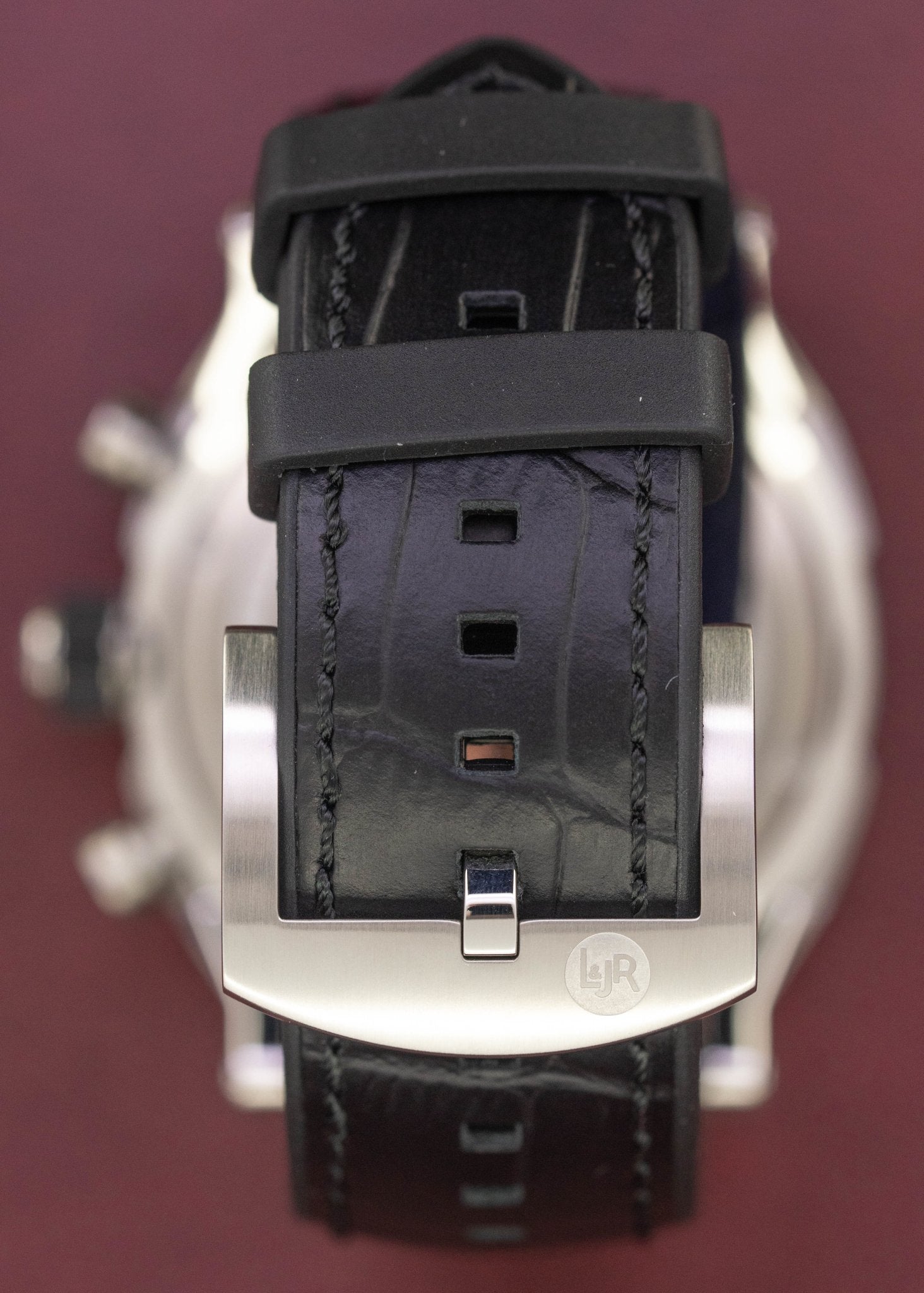 L&Jr Men's Watch Chronograph Day and Date Black S1502-GR8 Sunglasses