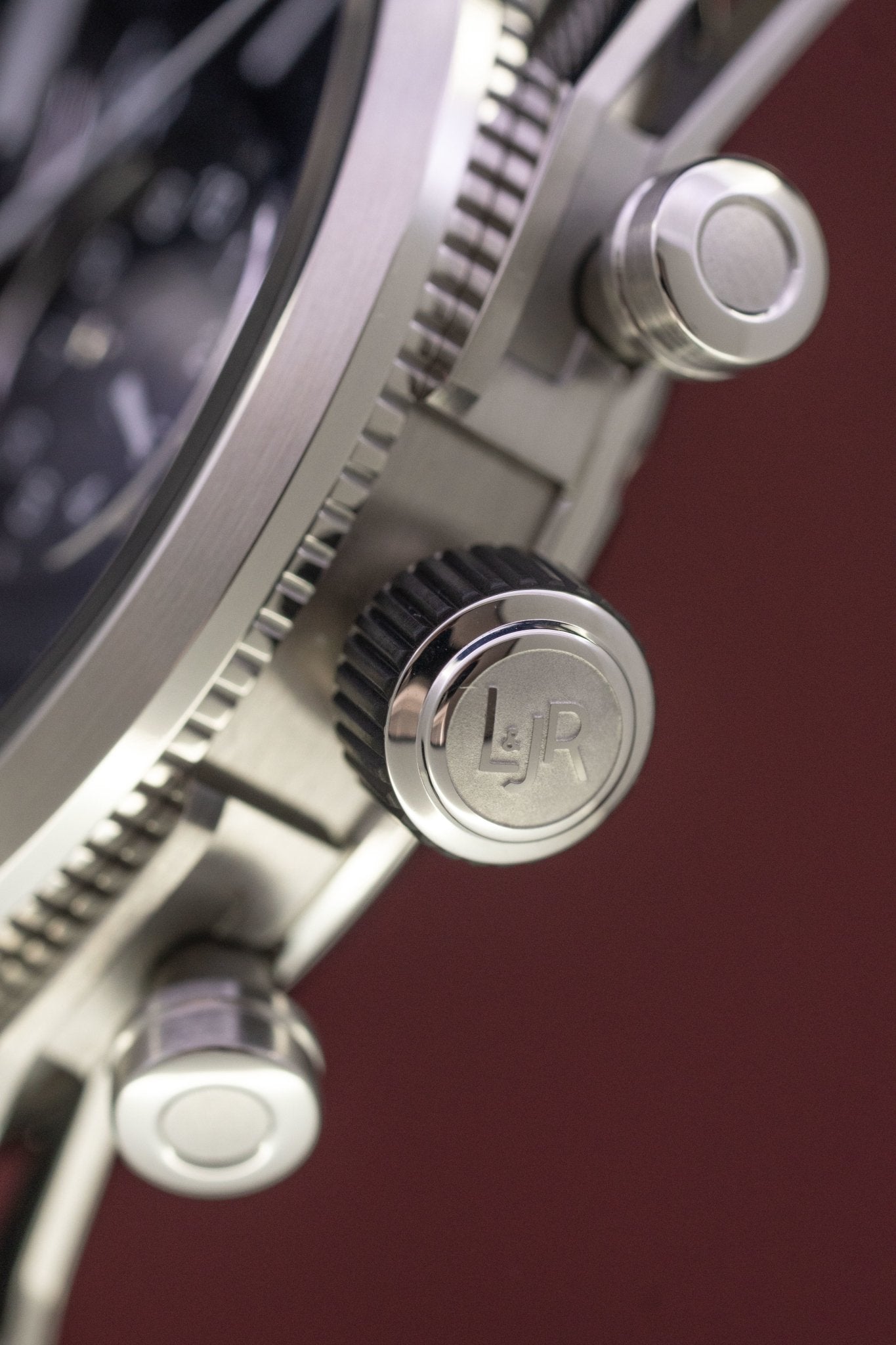 L&Jr Men's Watch Chronograph Day and Date Black S1502-GR8 Sunglasses