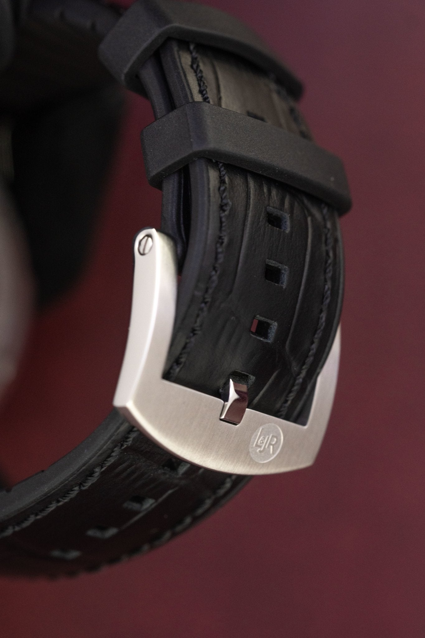 L&Jr Men's Watch Chronograph Day and Date Black S1502-GR8 Sunglasses