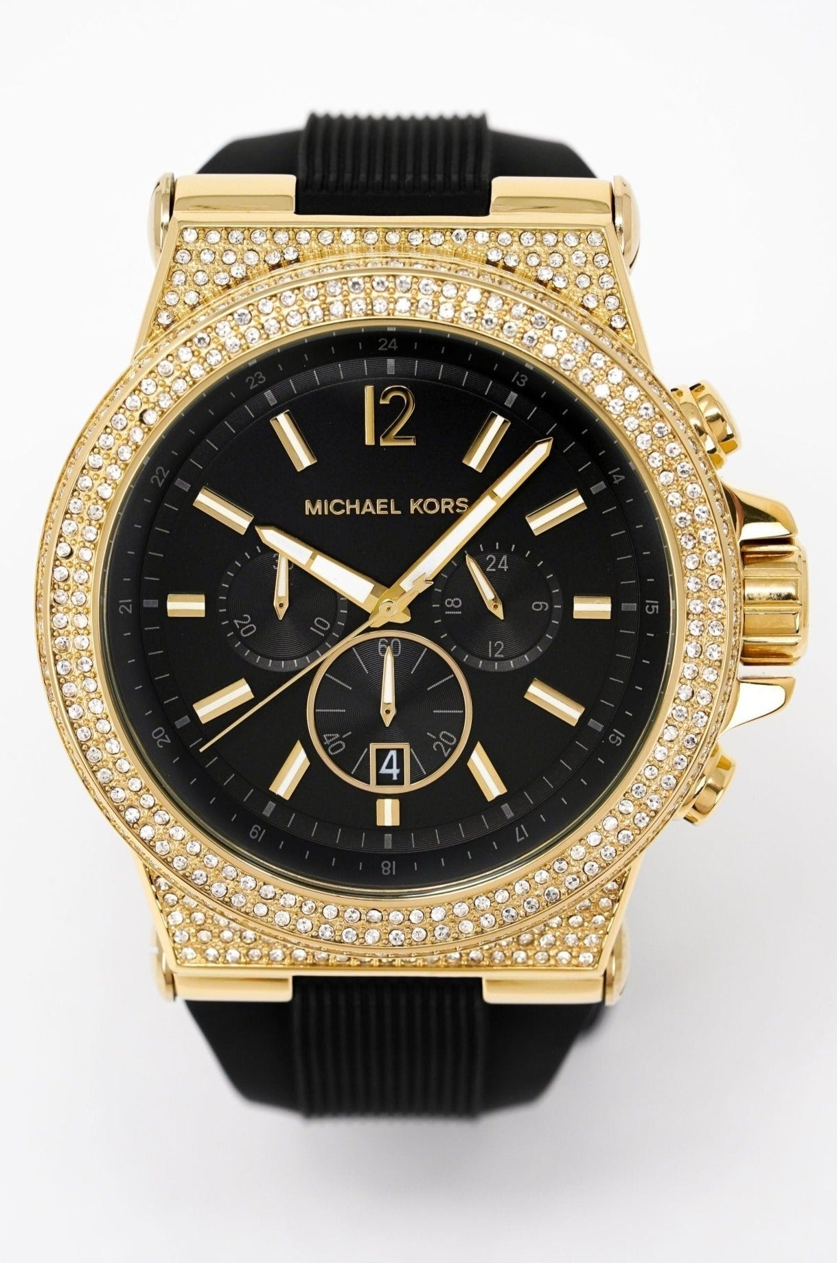 Michael Kors Ladies Chronograph Watch Dylan Crystallised Gold MK8556 - Watches & Crystals