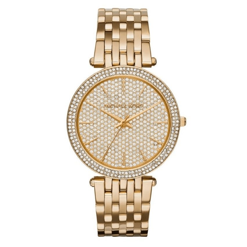 Michael Kors Ladies Watch Darci Gold Pave MK3438 - Watches & Crystals