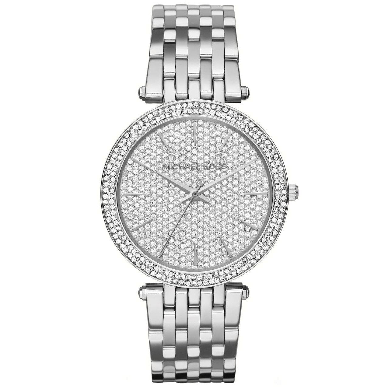 Michael Kors Ladies Watch Darci Silver Pave MK3437 - Watches & Crystals