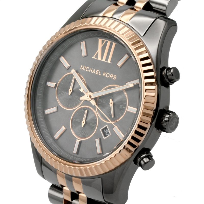 Michael Kors Watch Lexington Chronograph Dark Two Tone MK8561 - Watches & Crystals