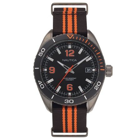 Nautica Men's Watch Biscayne Orange Black NAPKBN005-GR8 Sunglasses