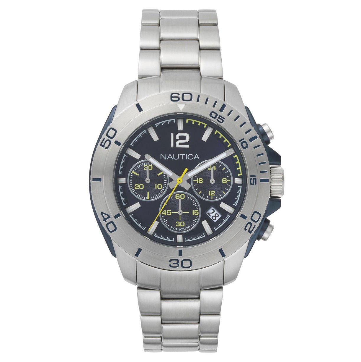 Nautica Men's Watch Chronograph Andover Silver NAPADR004 - Watches & Crystals