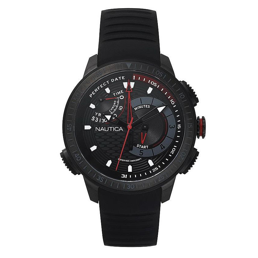 Nautica Men's Watch Chronograph Cape Town Black NAPCPT003 - Watches & Crystals