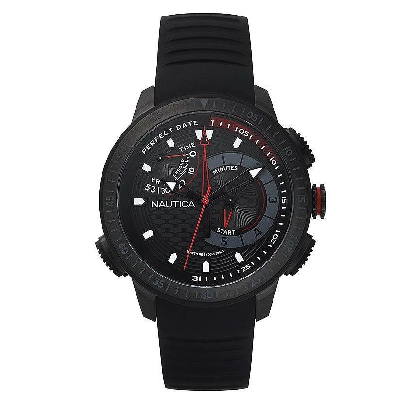Nautica Men's Watch Chronograph Cape Town Black NAPCPT003-GR8 Sunglasses
