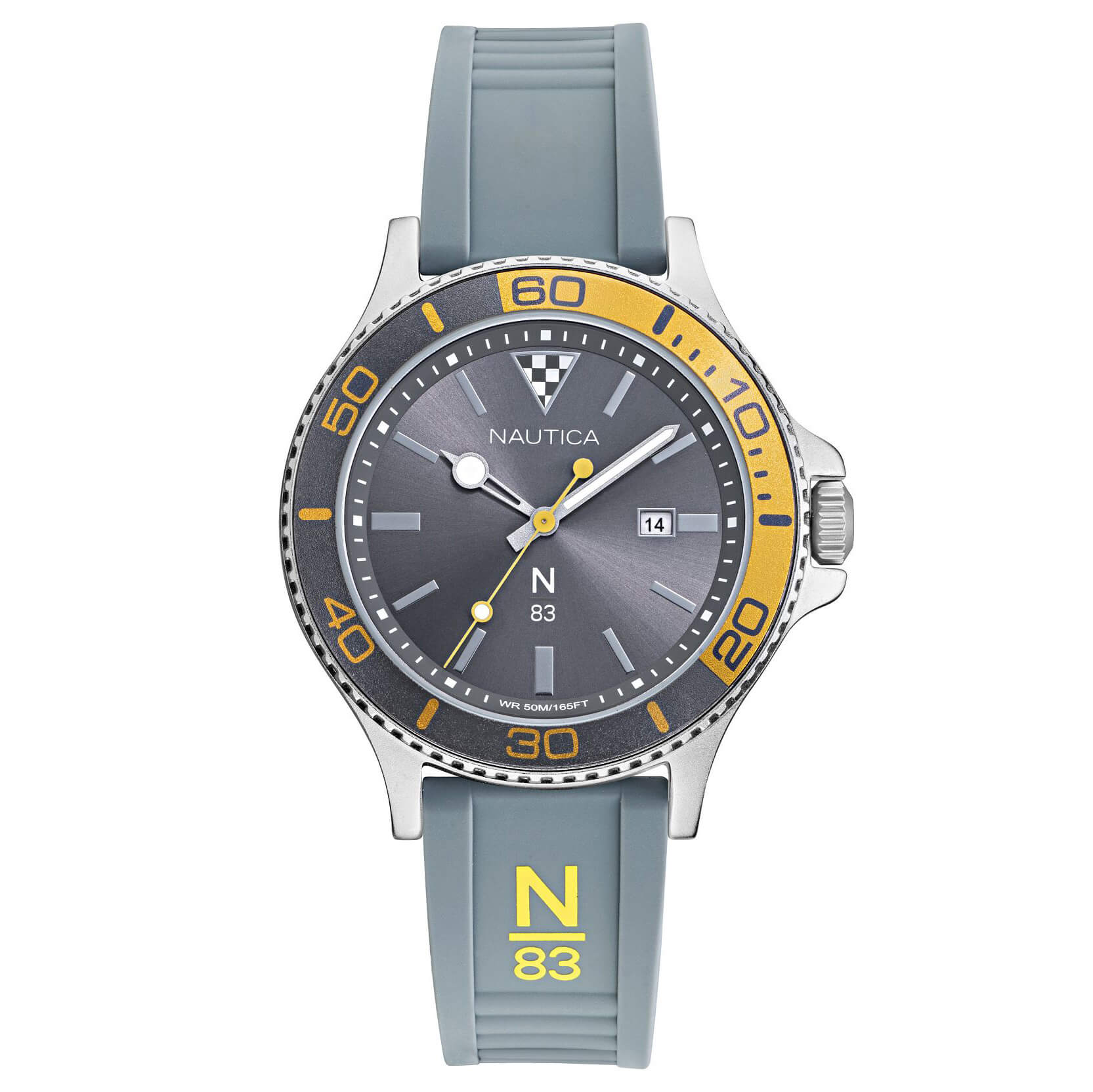Nautica Men's Watch N-83 Accra Beach Grey Yellow NAPABS021-GR8 Sunglasses